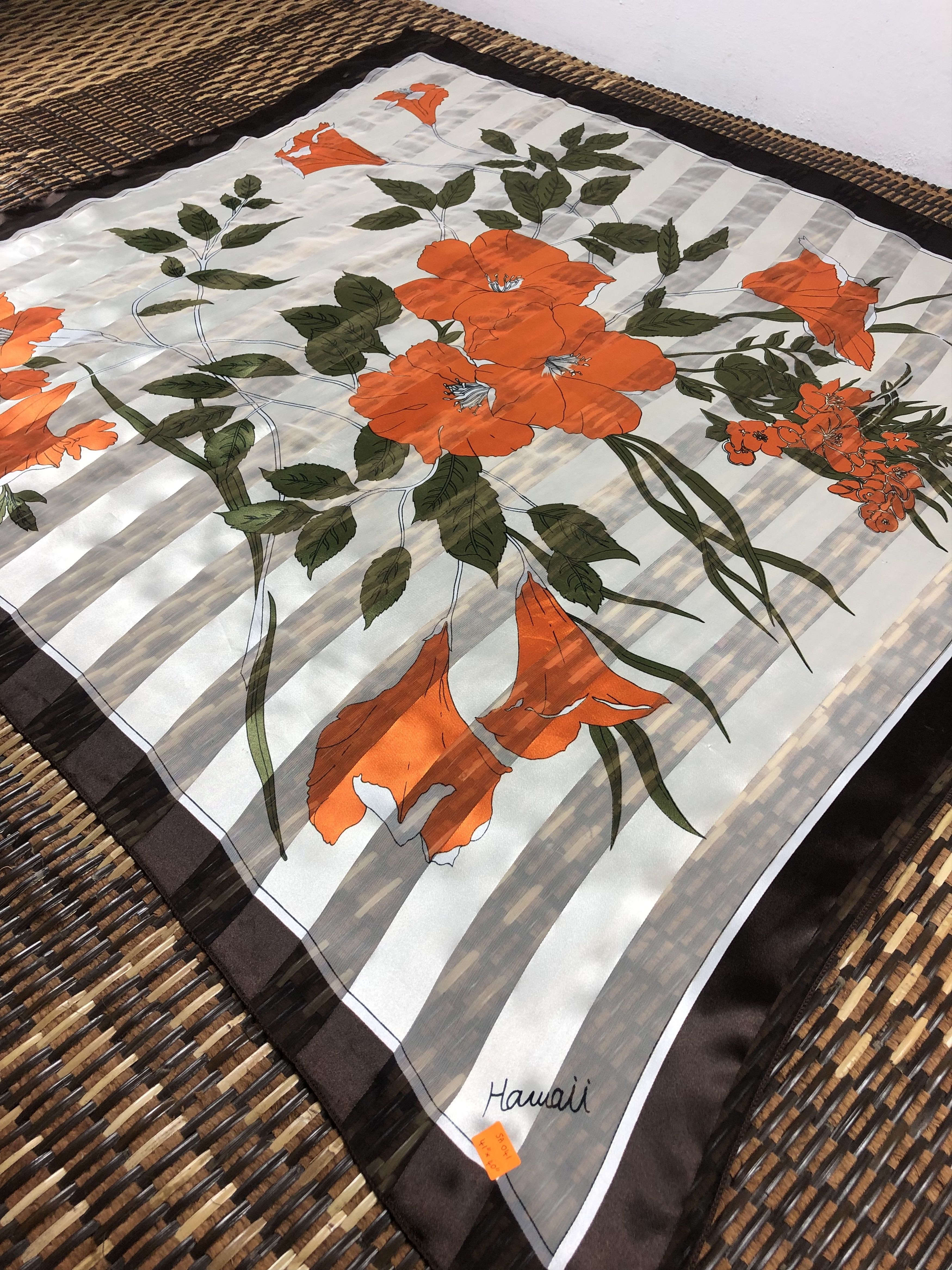 Vintage Vintage Hawaii Silk Scarf Size ONE SIZE - 4 Thumbnail