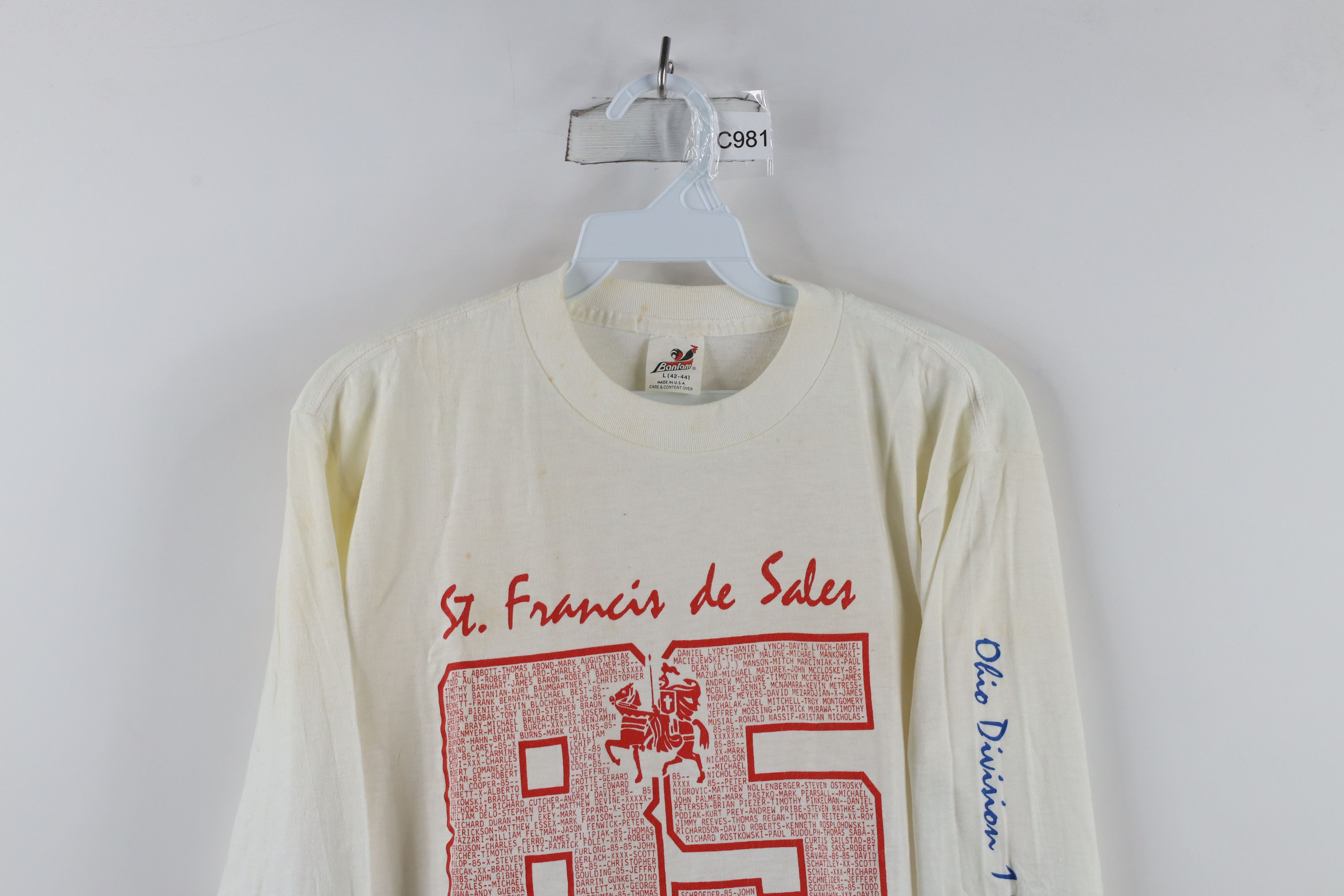 Vintage Vintage 80s Football Champs St Francis de Sales T-Shirt USA Size US L / EU 52-54 / 3 - 2 Thumbnail