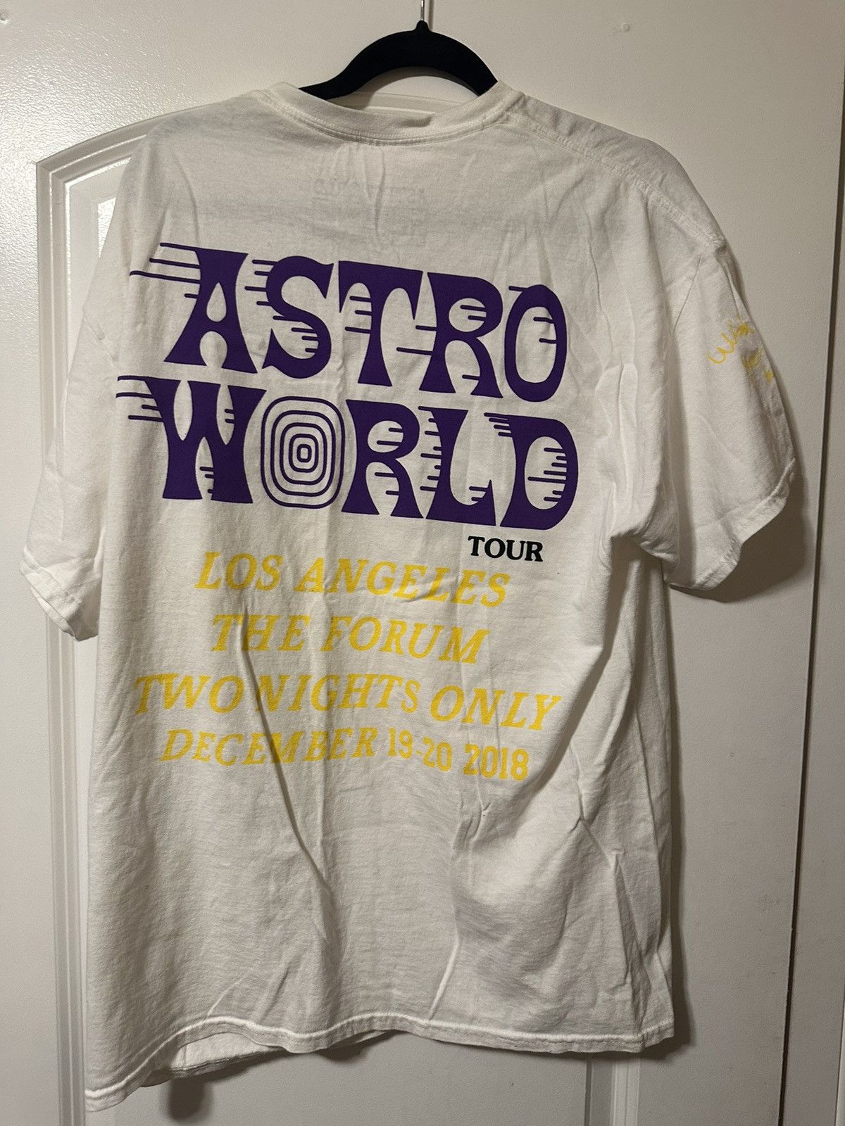 Travis Scott Astroworld LA Lakers Merch Tee White XL utopia | Grailed