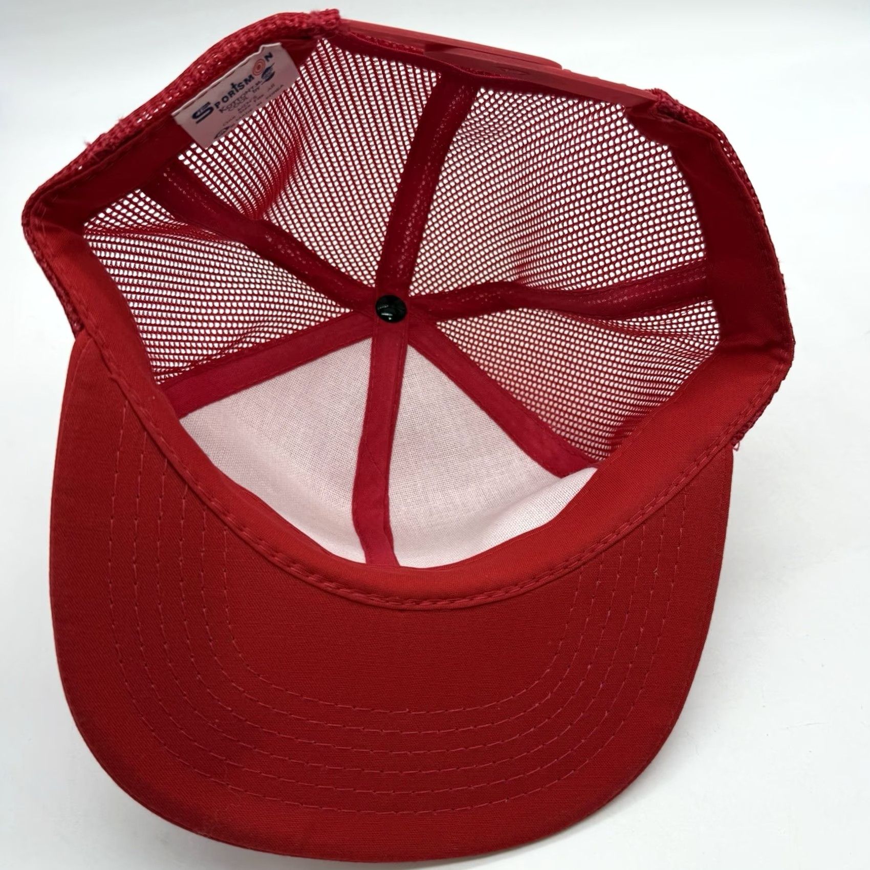 Vintage VINTAGE Sutherlands Hardware Adjustable Red Snapback Trucker Cap Hat USA Baseball Cap Men Adjustable Red Jeans? Size ONE SIZE - 6 Thumbnail