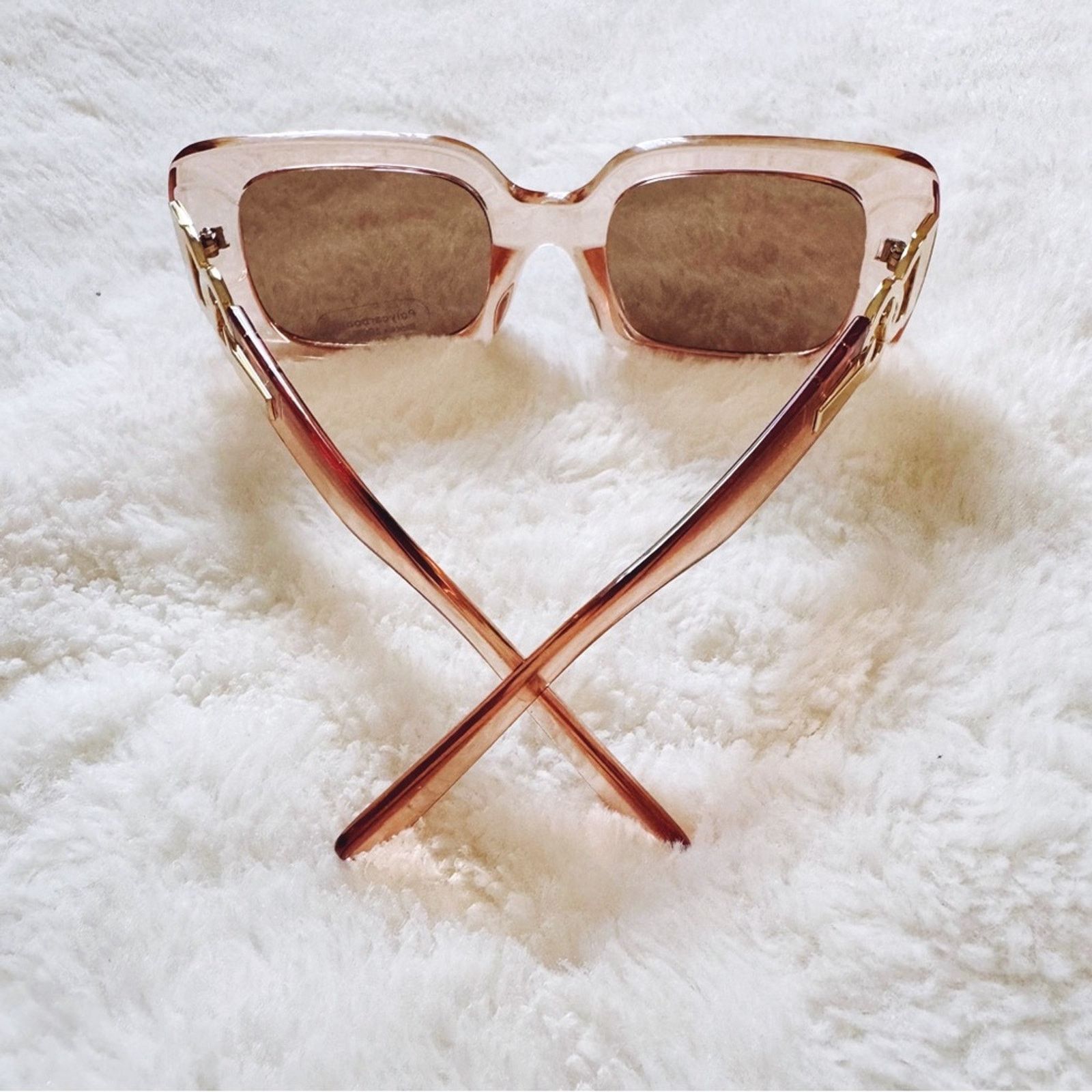 Other Camille Clear Coral Oversized Square Sunglasses Size ONE SIZE - 8 Thumbnail