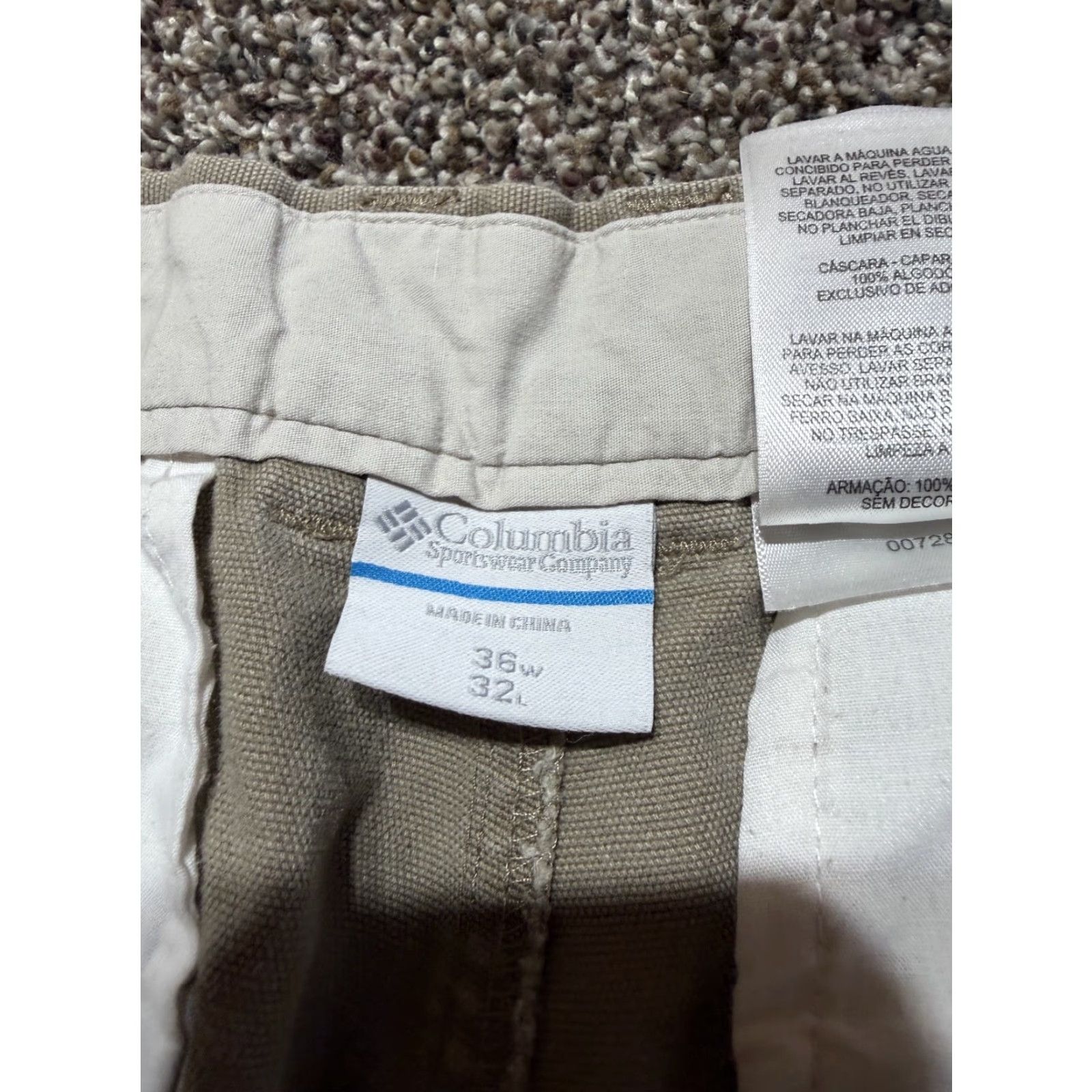 Vintage VINTAGE Columbia Mens Pants Size 36 Tan Dress Casual 36X32 Side Zip Pocket Size US 36 / EU 52 - 4 Thumbnail