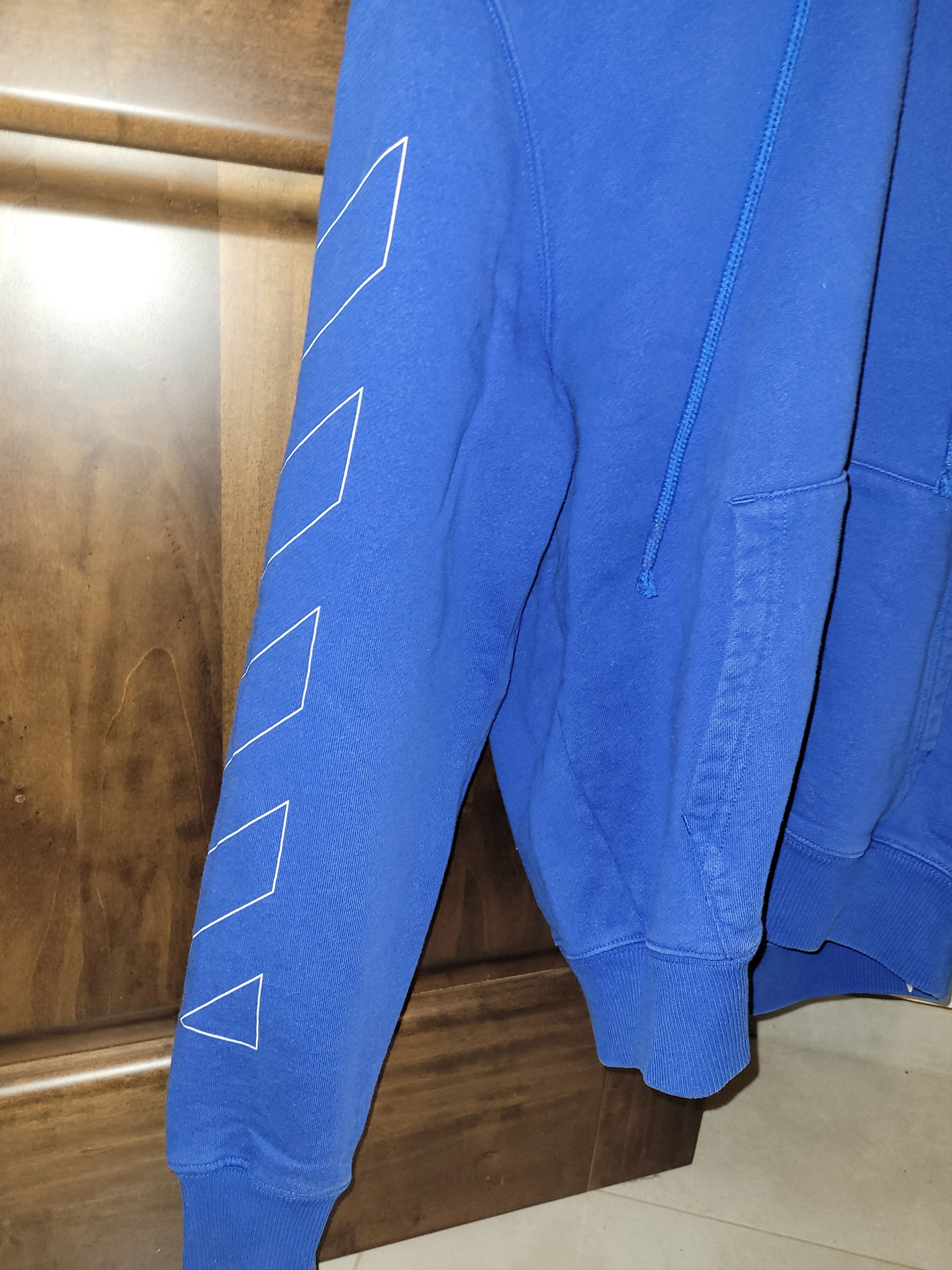 Off-White Diag Hoodie Blue/White Size US S / EU 44-46 / 1 - 7 Thumbnail