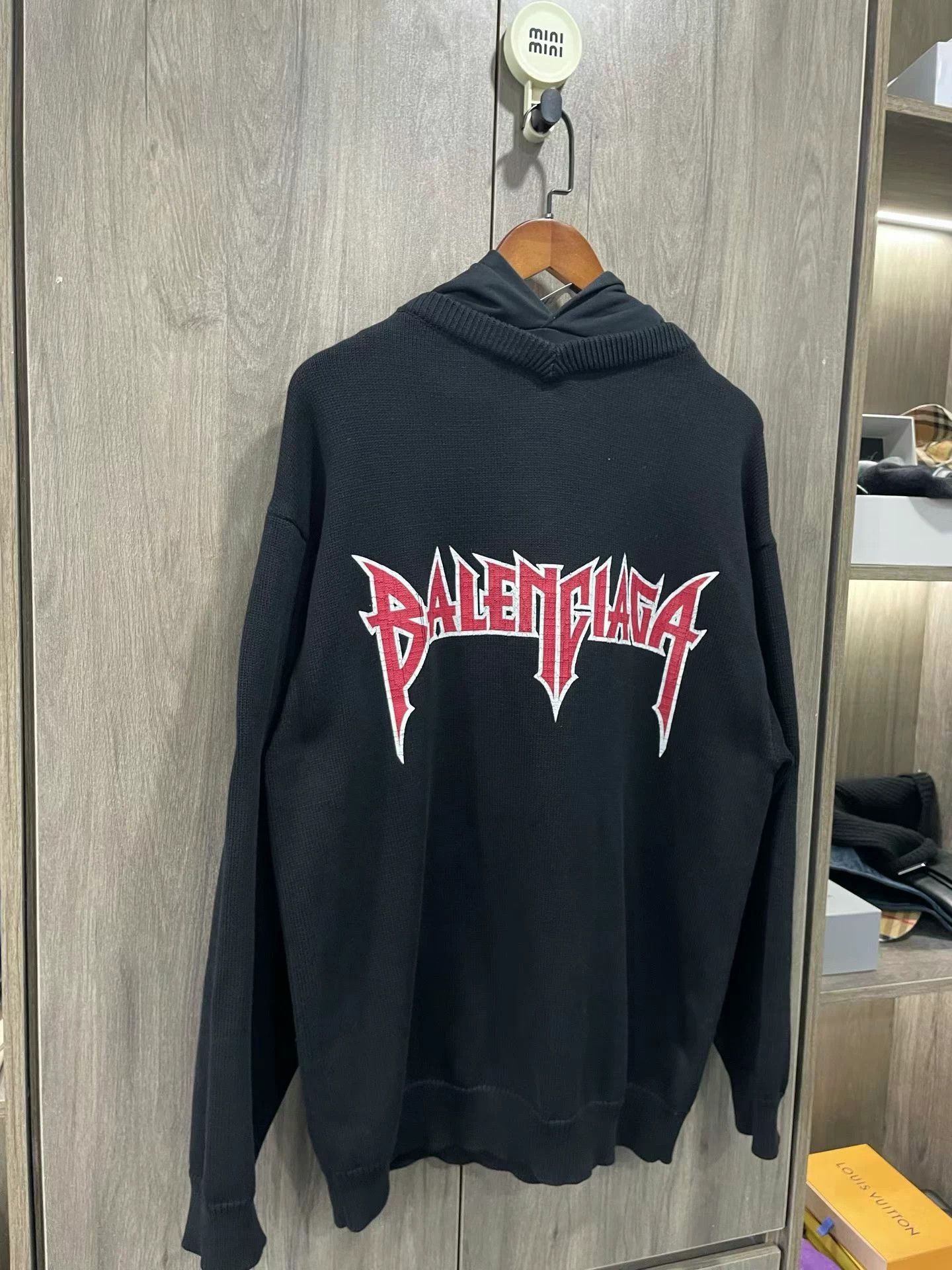 Balenciaga Balenciaga Fake Two-Piece Knit Hoodie S Size US S / EU 44-46 / 1 - 2 Thumbnail