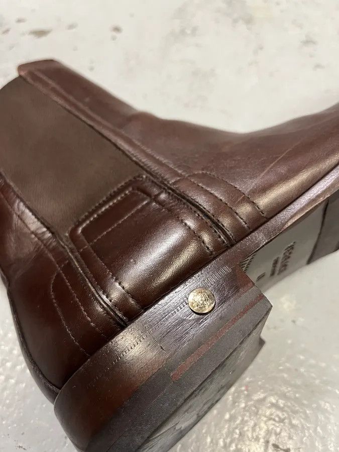 Versace 2000s Versace Brown Leather Boots Size US 8 / EU 41 - 4 Thumbnail