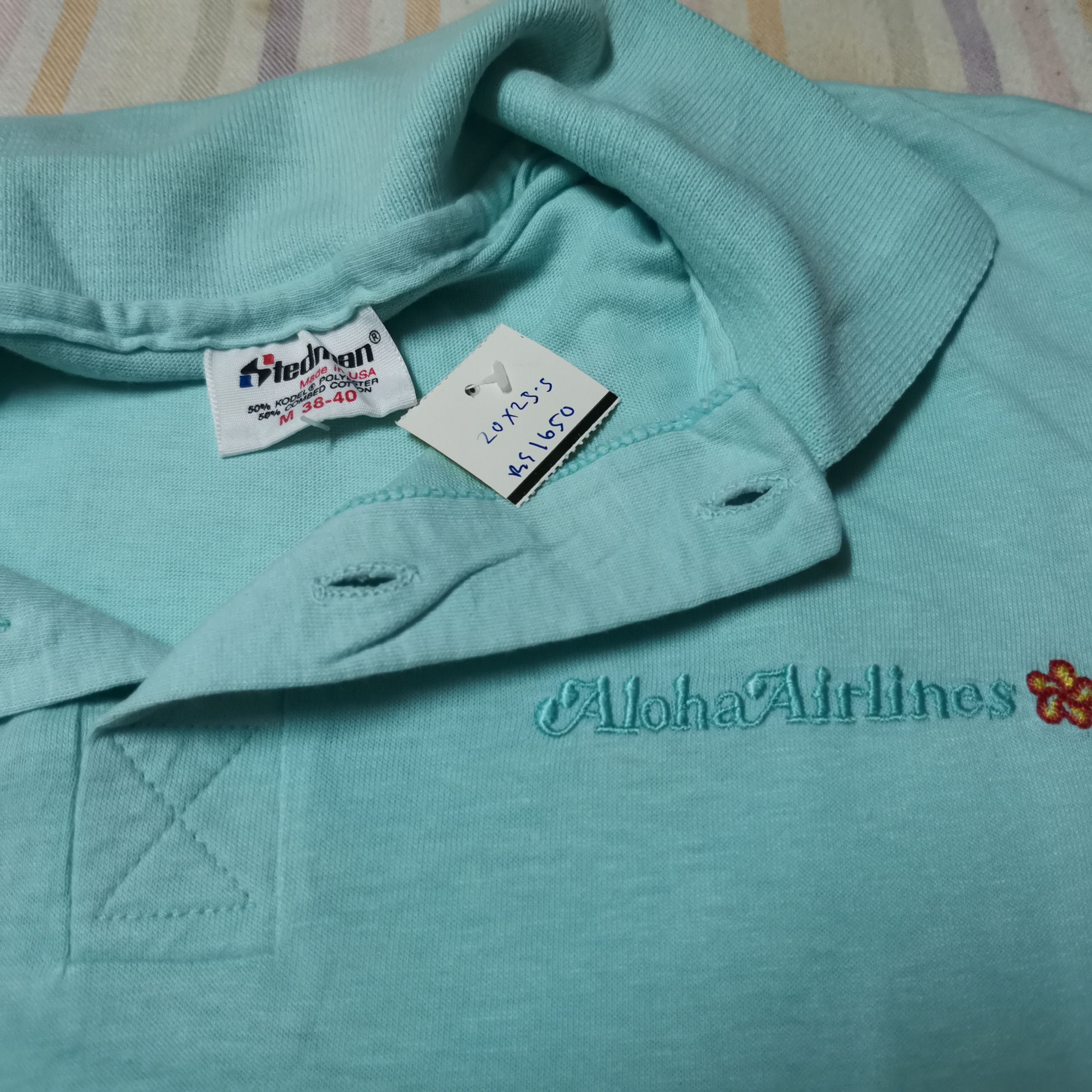 Vintage Vintage 70s Aloha Airline T-Shirt Stedman Aloha Polo Tees Size US M / EU 48-50 / 2 - 4 Thumbnail