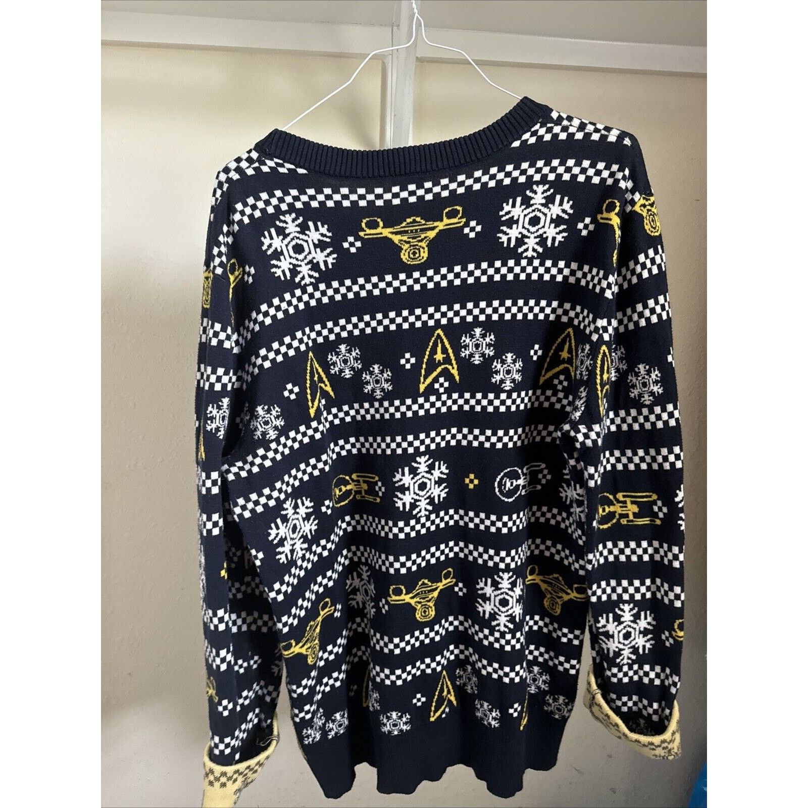 Star Wars Star Trek Holiday Winter Sweater Pullover Black Cotton Large Size US L / EU 52-54 / 3 - 4 Thumbnail