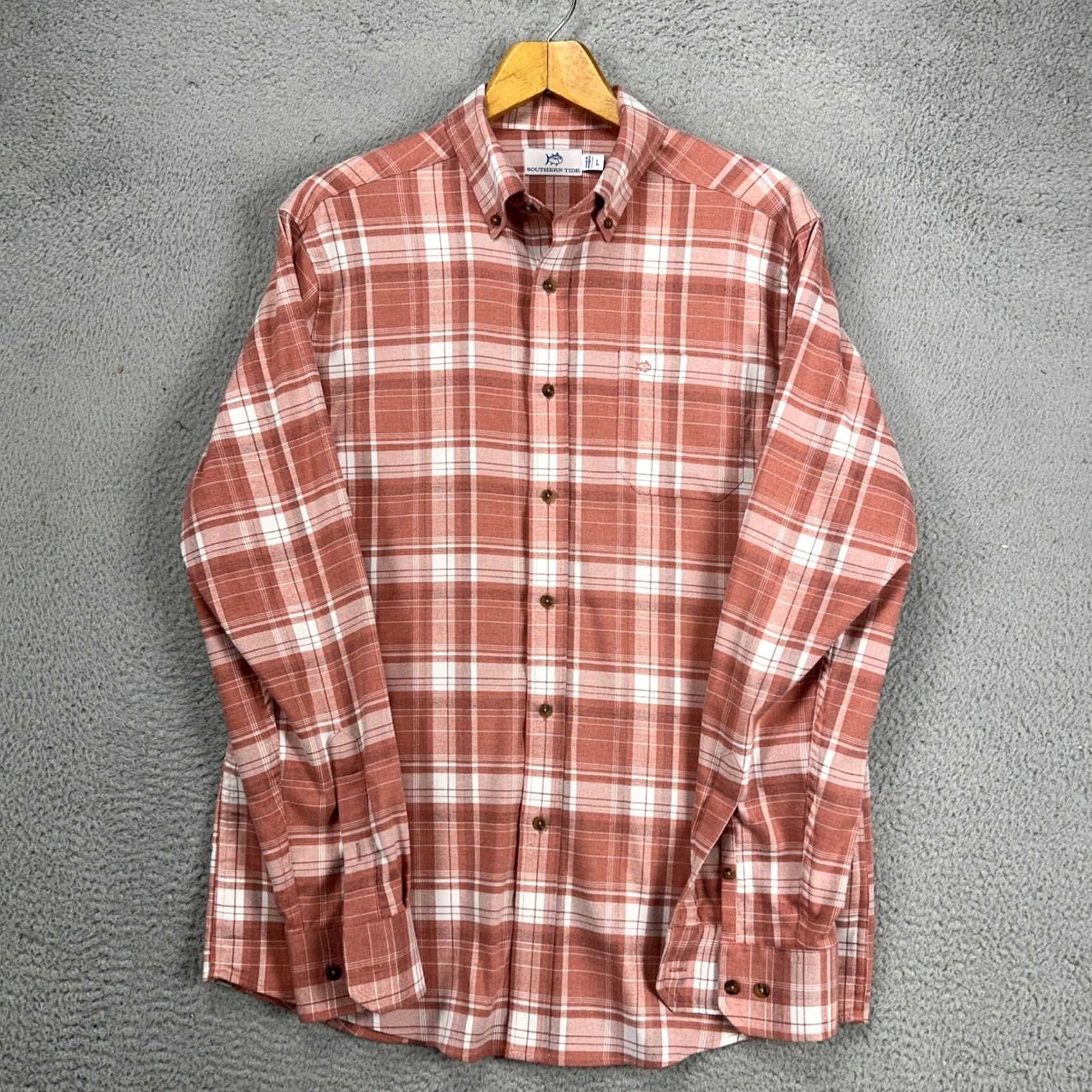 Southern Tide Southern Tide Shirt Adult Mens Flannel Plaid Button-Down Logo Brown White Large Size US L / EU 52-54 / 3 - 3 Thumbnail