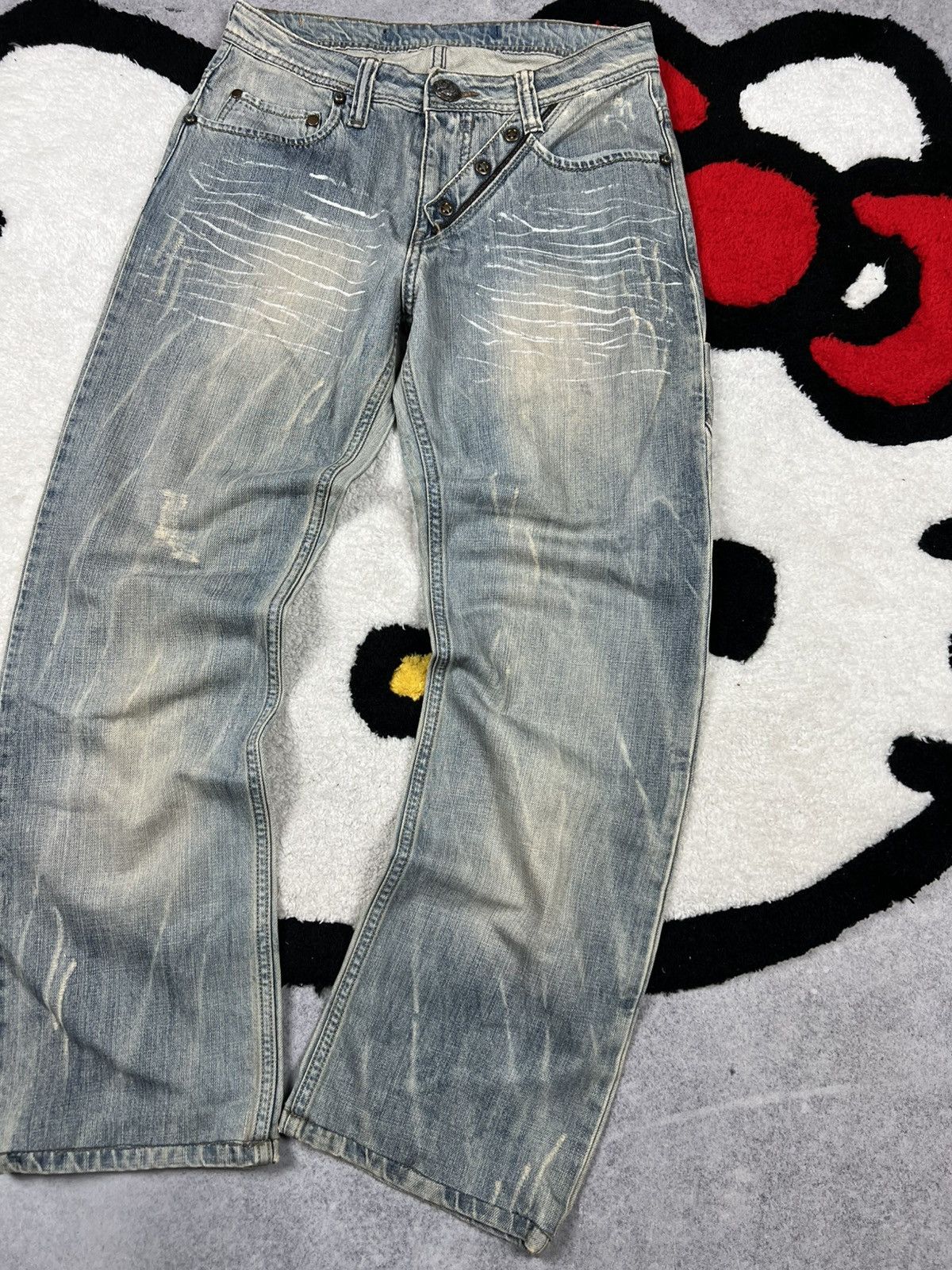 Japanese Brand Vintage Japanese Junya Watanabe GOA Style Denim Y2K Jeans Size US 30 / EU 46 - 8 Thumbnail
