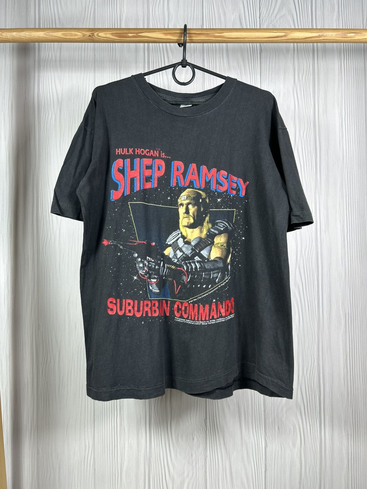 Rare 1991 Hulk Hogan Shep Ramsey Suburban Commando T-Shirt
