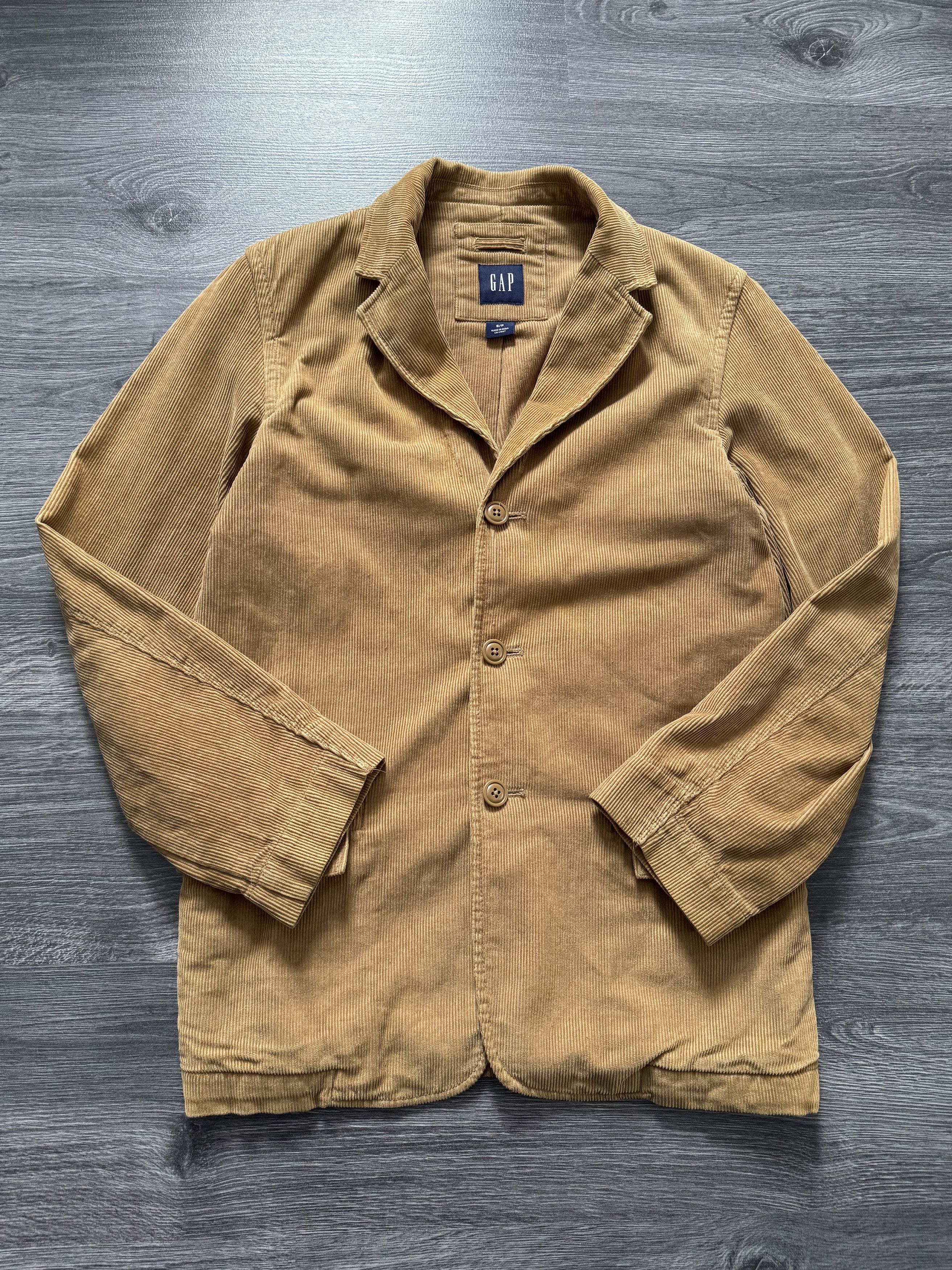 Gap Vintage Gap Button Jacket Corduroy Beige Blazer Coat Size US S / EU 44-46 / 1 - 4 Thumbnail