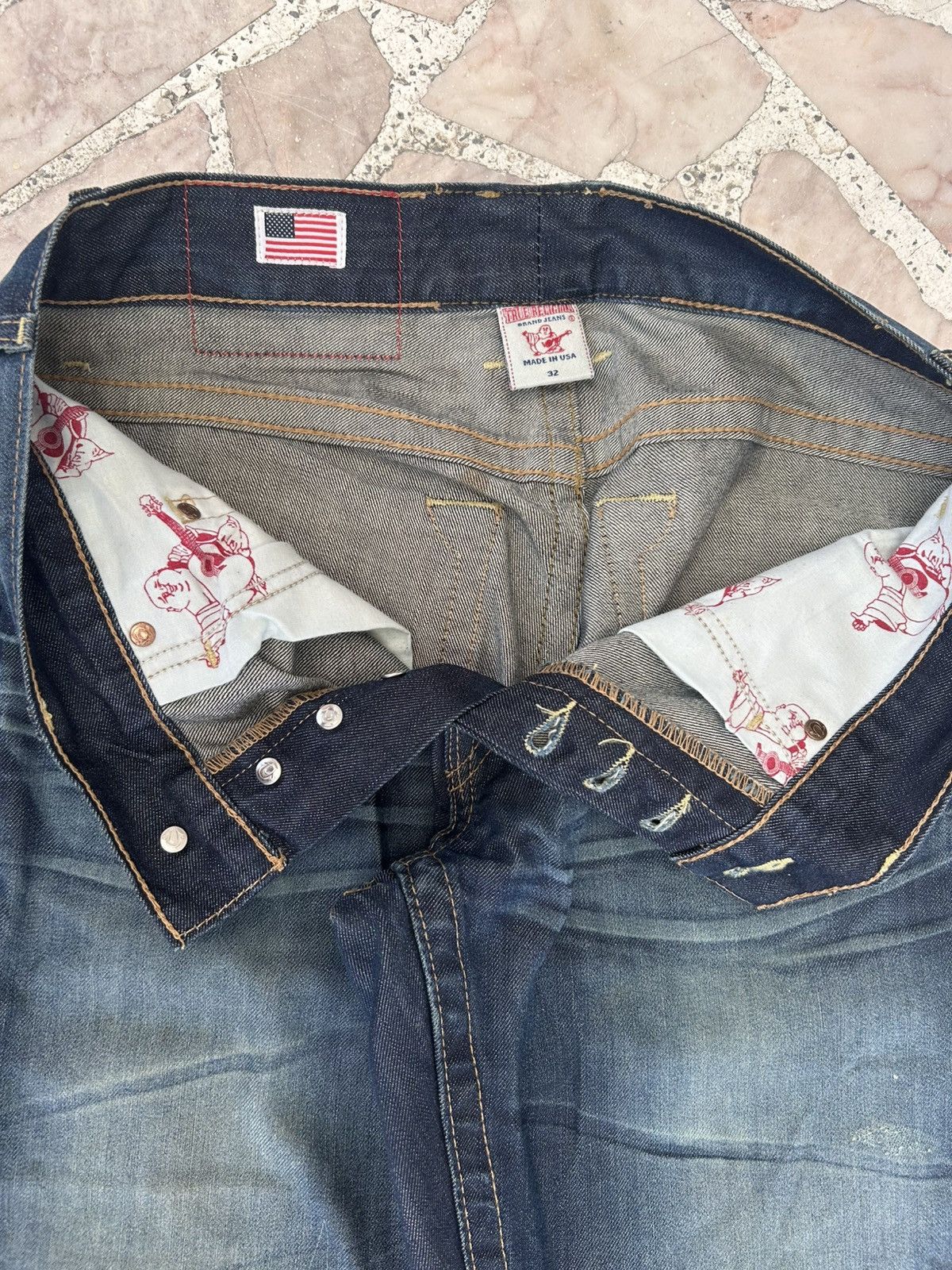 True Religion True Religion Logan Waist 34 Vintage Denim Size US 34 / EU 50 - 8 Thumbnail