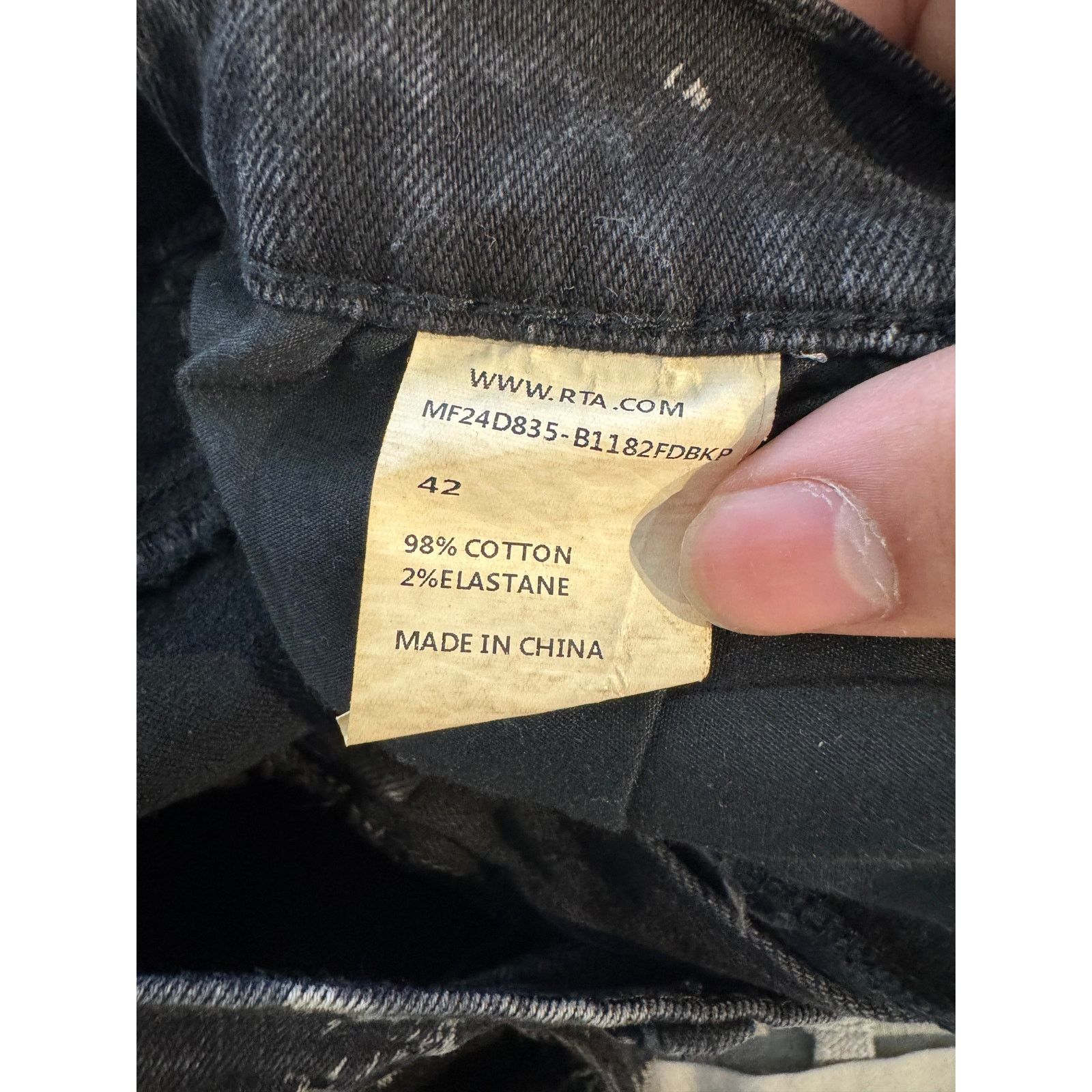 Rta RTA Jeans Black White Used 42 Size US 42 / EU 58 - 3 Thumbnail
