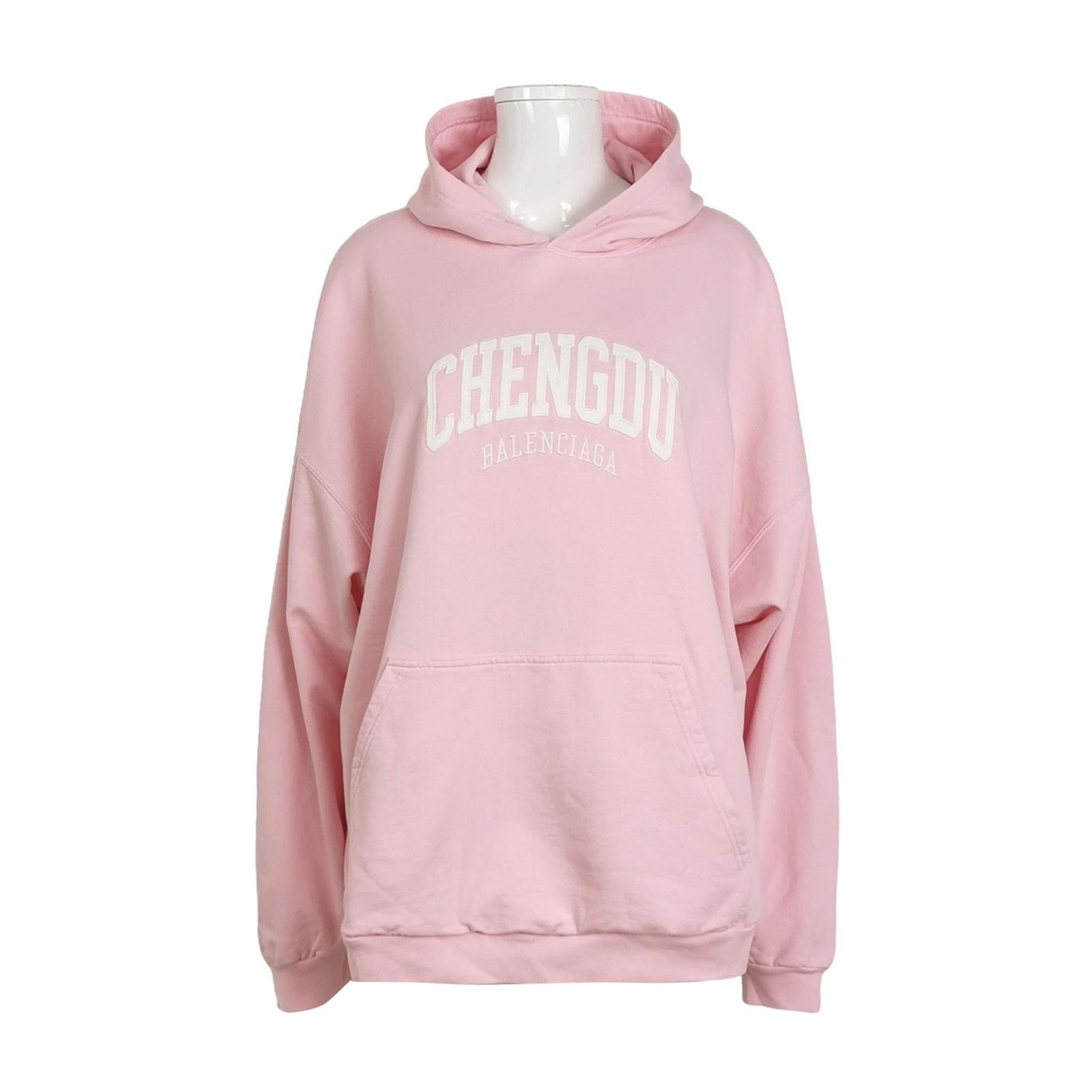 Balenciaga Balenciaga Pink 'CHENGDU' Logo Hoodie S Size S / US 4 / IT 40 - 1 Thumbnail