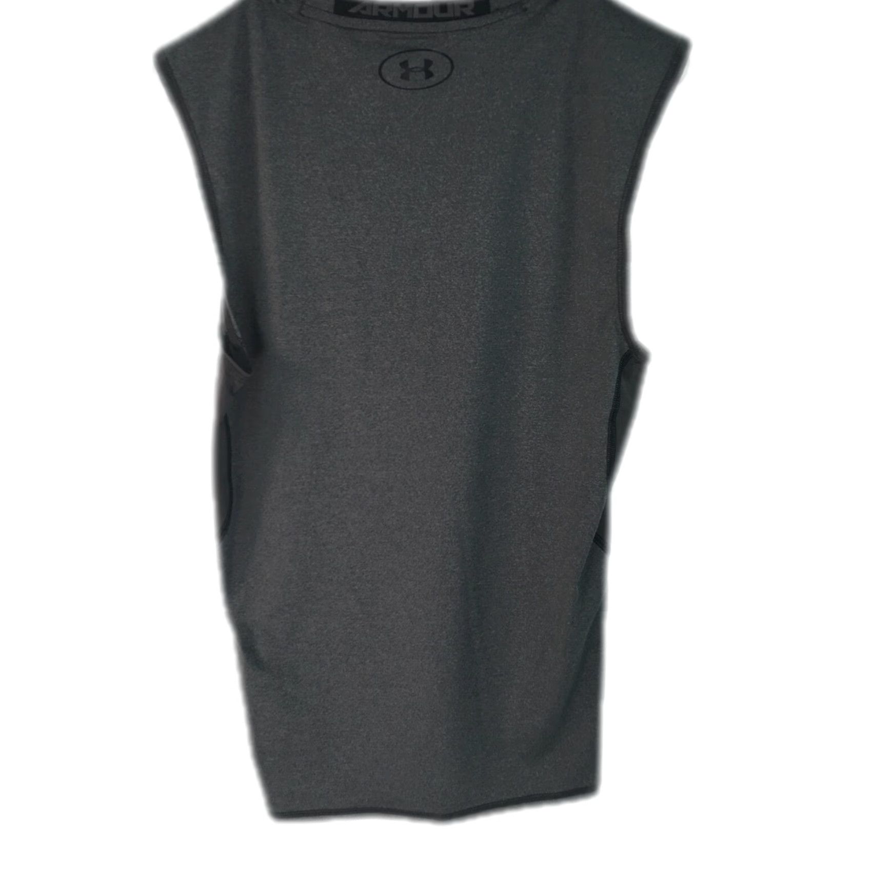 Under Armour VINTAGE Under Armour Mens Activewear T-Shirt Sleeveless Crew Neck Solid Gray Size Large Sports Workout Fitness Size US L / EU 52-54 / 3 - 2 Thumbnail
