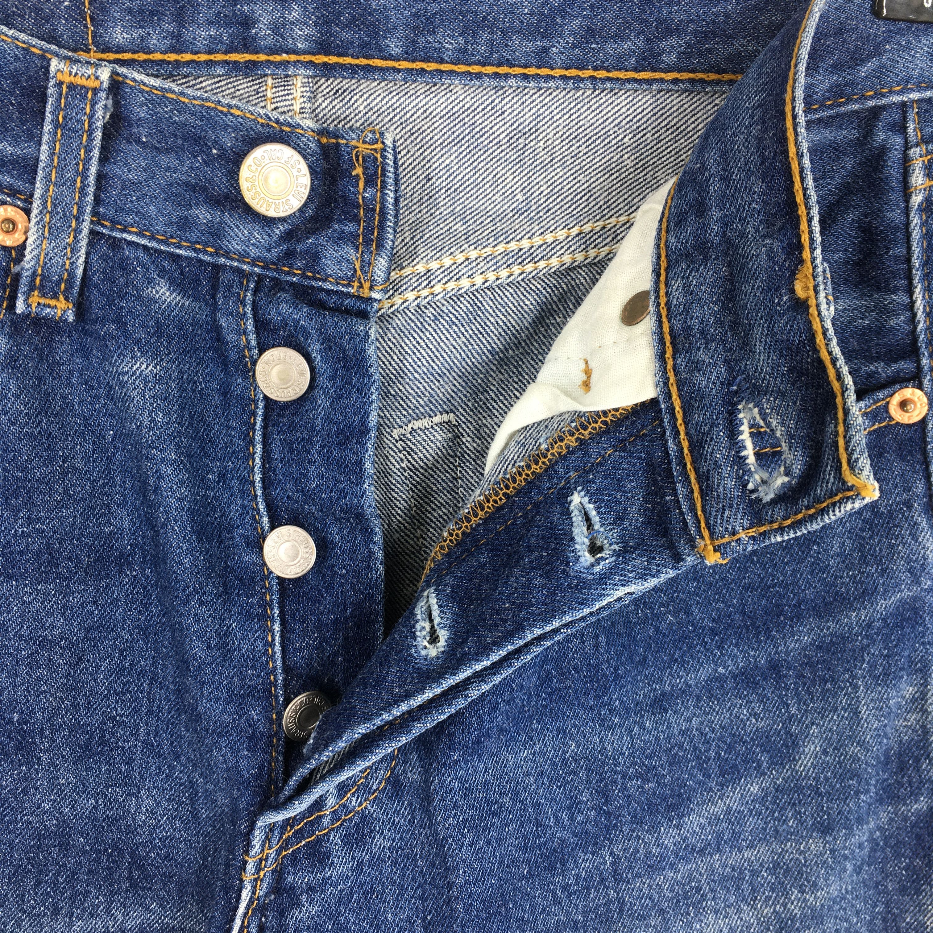 Levi's Size 24x27 Vintage 80s Levi's 501 Faded Blue Jeans S839 Size 24" / US 00 / IT 34 - 6 Thumbnail