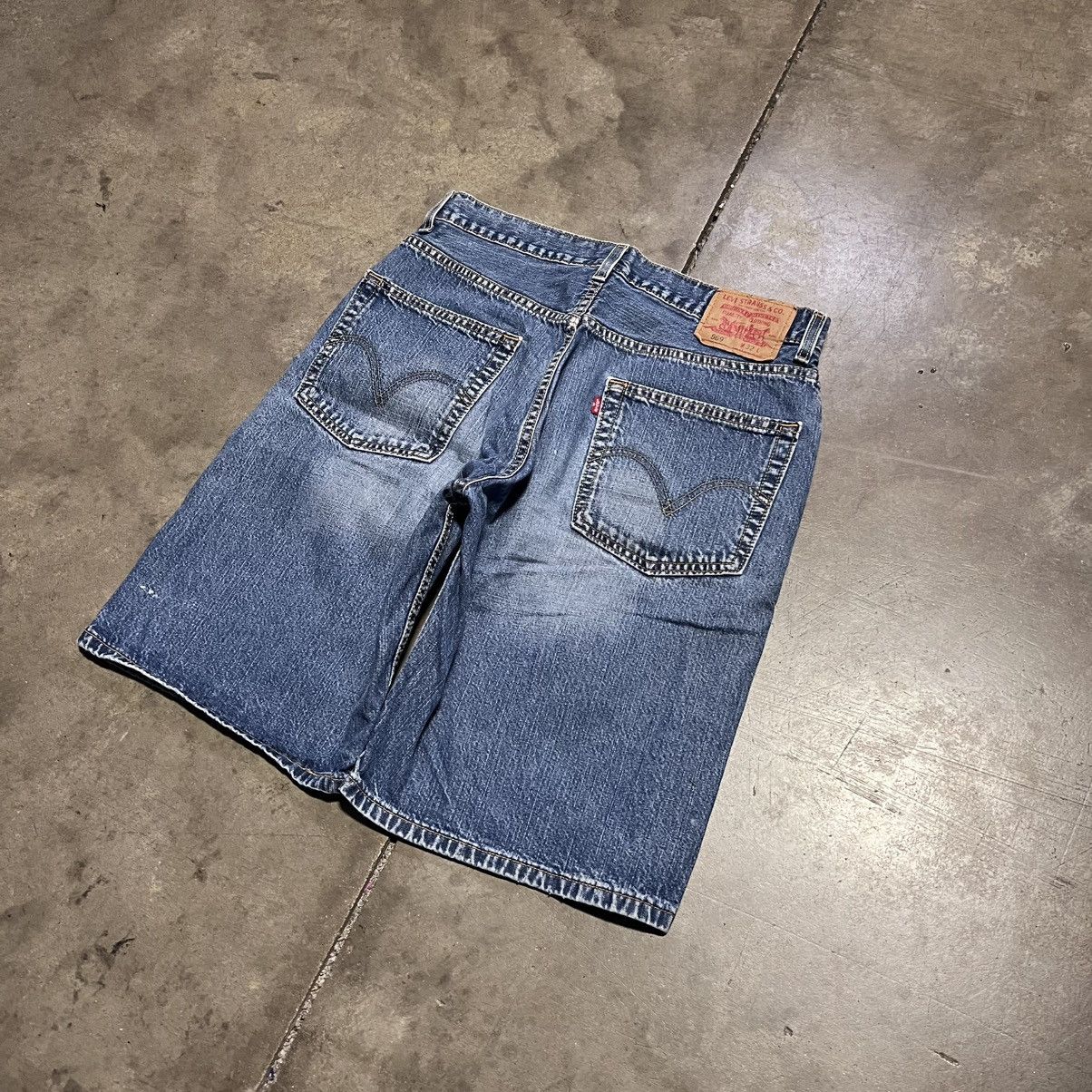 Levi's Vintage 90s Levis 569 Baggy Denim Shorts Loose Fit Skater Size US 32 / EU 48 - 6 Thumbnail