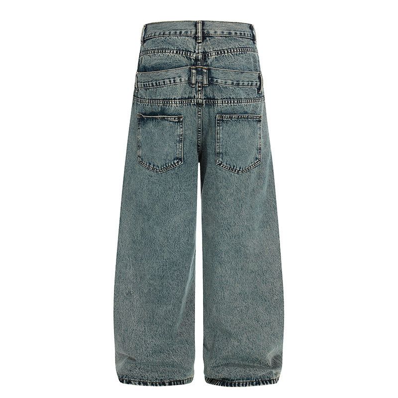 Vintage American retro Baggy straight leg cargo jeans Size US 32 / EU 48 - 2 Thumbnail
