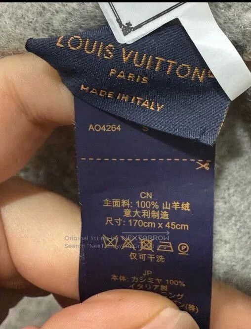 Louis Vuitton Louis Vuitton Black White Cashmere Scarf. Size ONE SIZE - 3 Thumbnail