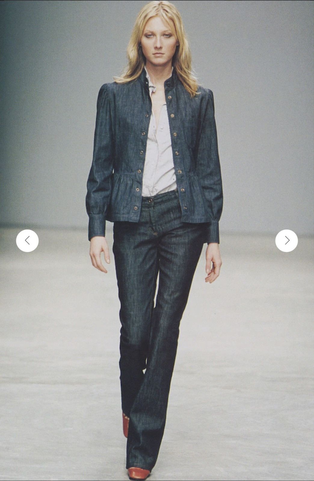 Miu Miu Miu Miu Fall/Winter 2001 Denim Fiammato Jeans Size 29" - 1 Thumbnail
