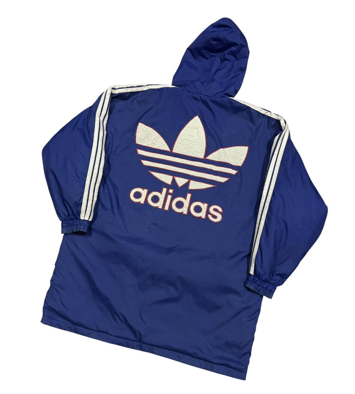 Vtg🔥Adidas Coach Longjacket Hoodies Big Logo