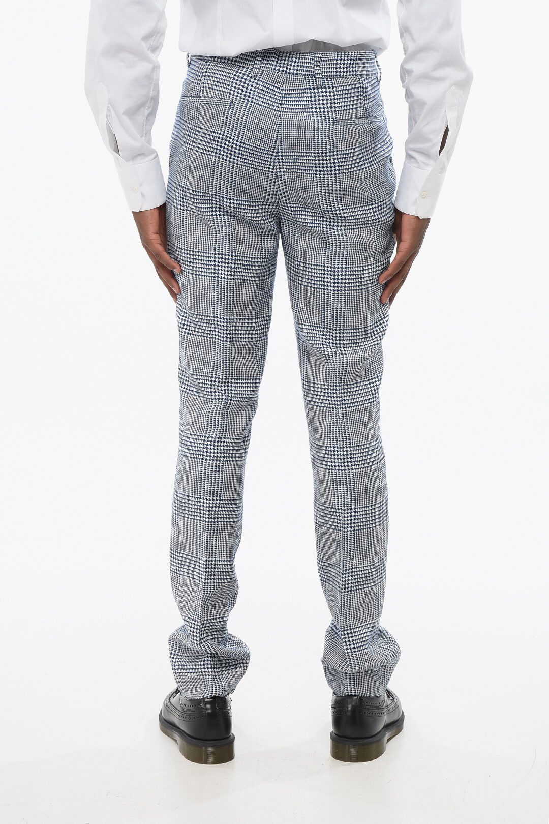 Brunello Cucinelli og1mm0725 District Check Linen Blend Suit in Blue/White Size US M / EU 48-50 / 2 - 9 Thumbnail