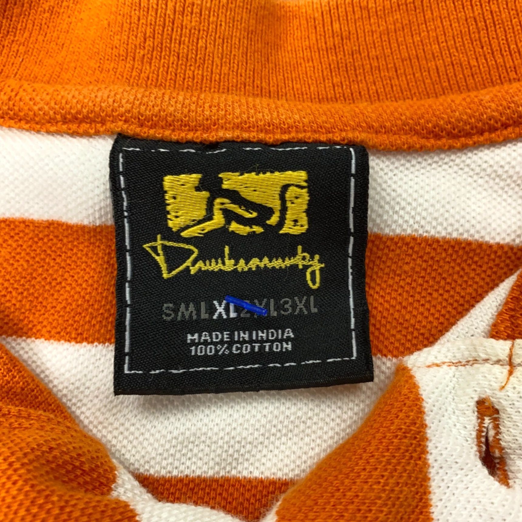Vintage VINTAGE Drunknmunky Polo Shirt Mens XL Orange White Striped Golf Embroidered Size US XL / EU 56 / 4 - 5 Thumbnail