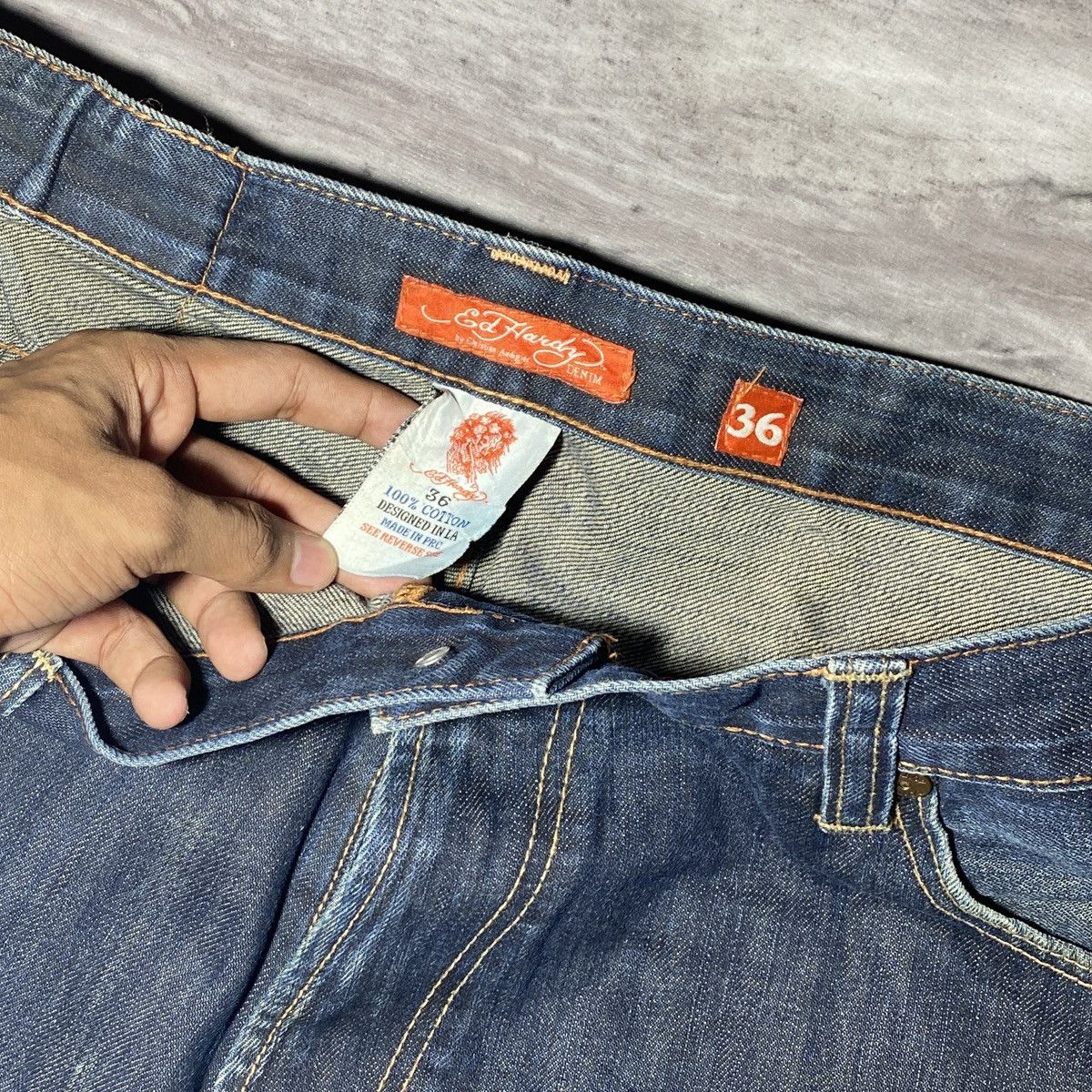 Ed Hardy Y2K ED HARDY JORTS 😍⭐️ Size US 36 / EU 52 - 6 Thumbnail