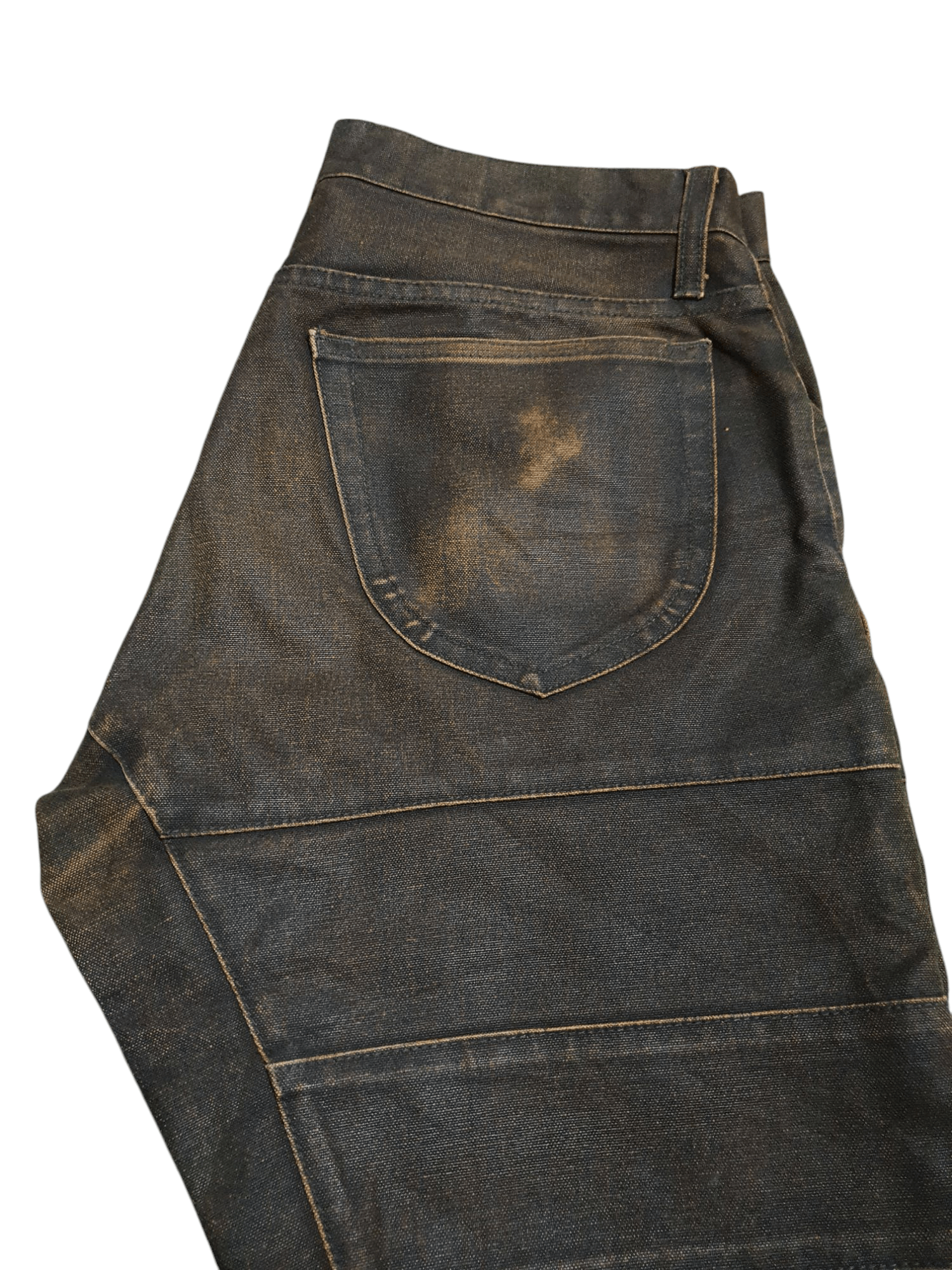Japanese Brand THE DIFFERENT 30”/39.5” RARE DESIGN WAX JEANS Size US 30 / EU 46 - 5 Thumbnail
