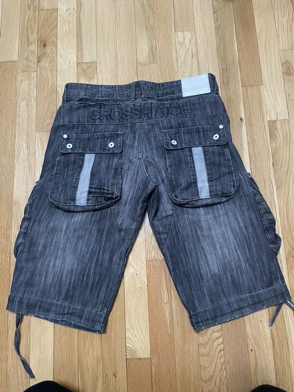 Vintage Grey Faded Jean shorts / jorts Crosshatch Size US 34 / EU 50 - 2 Thumbnail