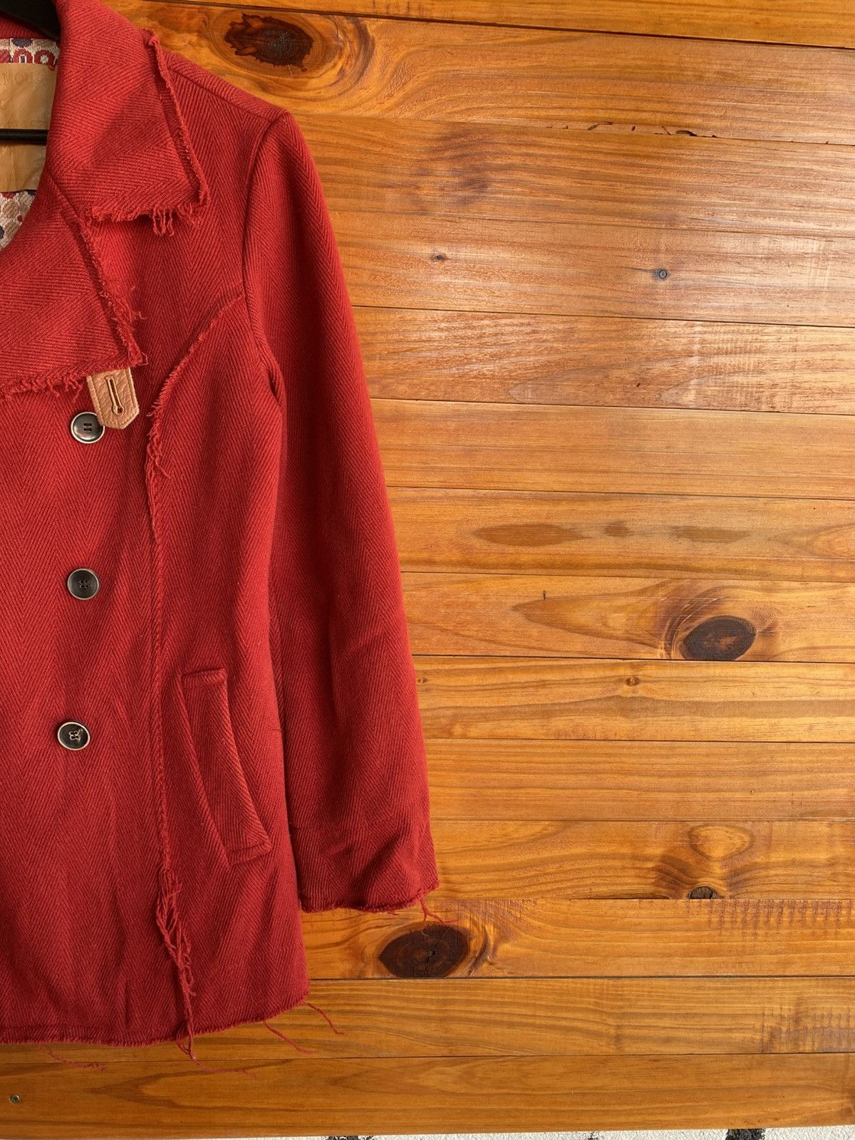 Hysteric Glamour Vintage Glamour Chic Distressed Red Double-Breasted Jacket Size M / US 6-8 / IT 42-44 - 6 Thumbnail