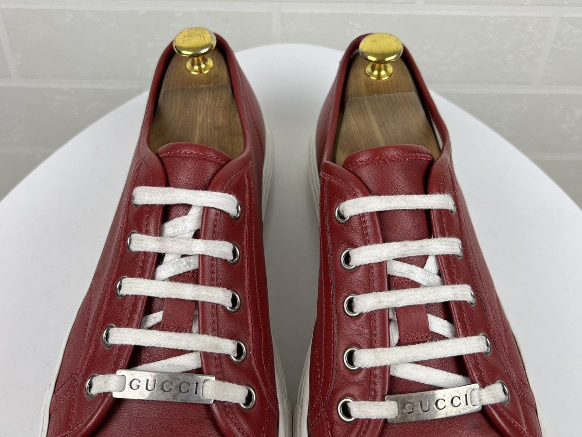 Gucci GUCCI Sneakers Low Top Leather GG Miro Soft Metal Logo Red Size US 8.5 / EU 41-42 - 7 Thumbnail