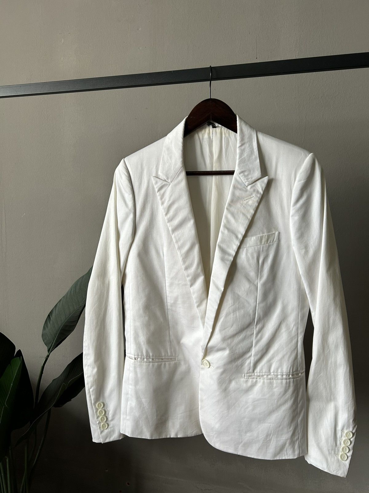 Dior Dior Hedi Slimane White Blazer Size S / US 4 / IT 40 - 3 Thumbnail