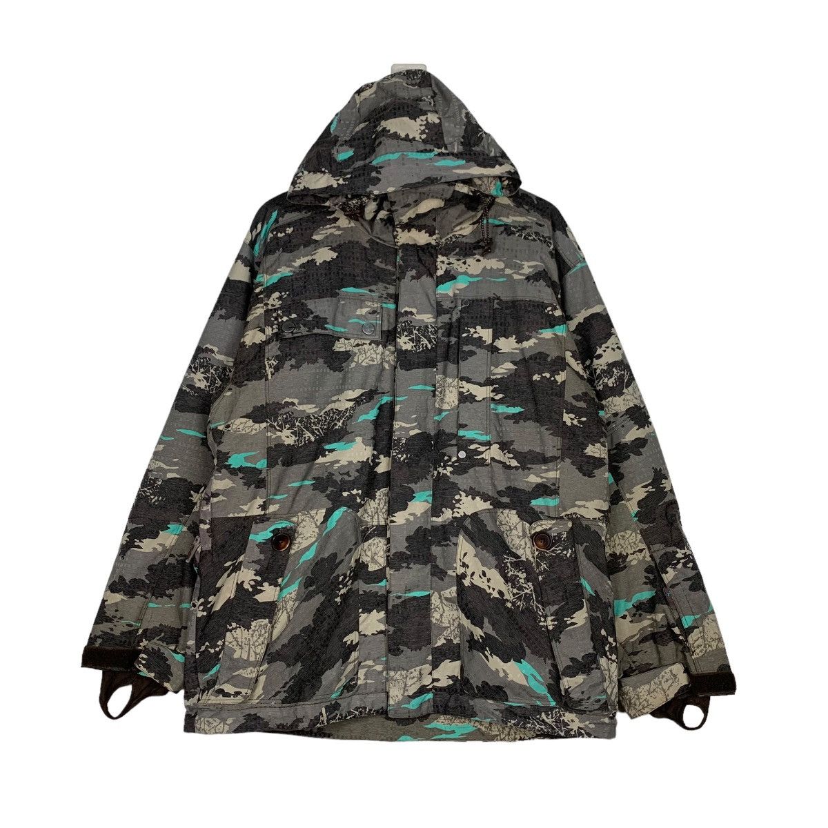 Mizuno MIZUNO Breath Thermo Snow Gear Camo Hoodie Jacket #0265-C12 Size US S / EU 44-46 / 1 - 1 Thumbnail