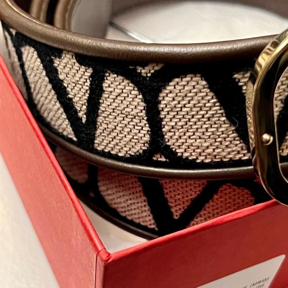 Valentino Valentino Garavani Black and Gold Belt Size ONE SIZE - 8 Thumbnail