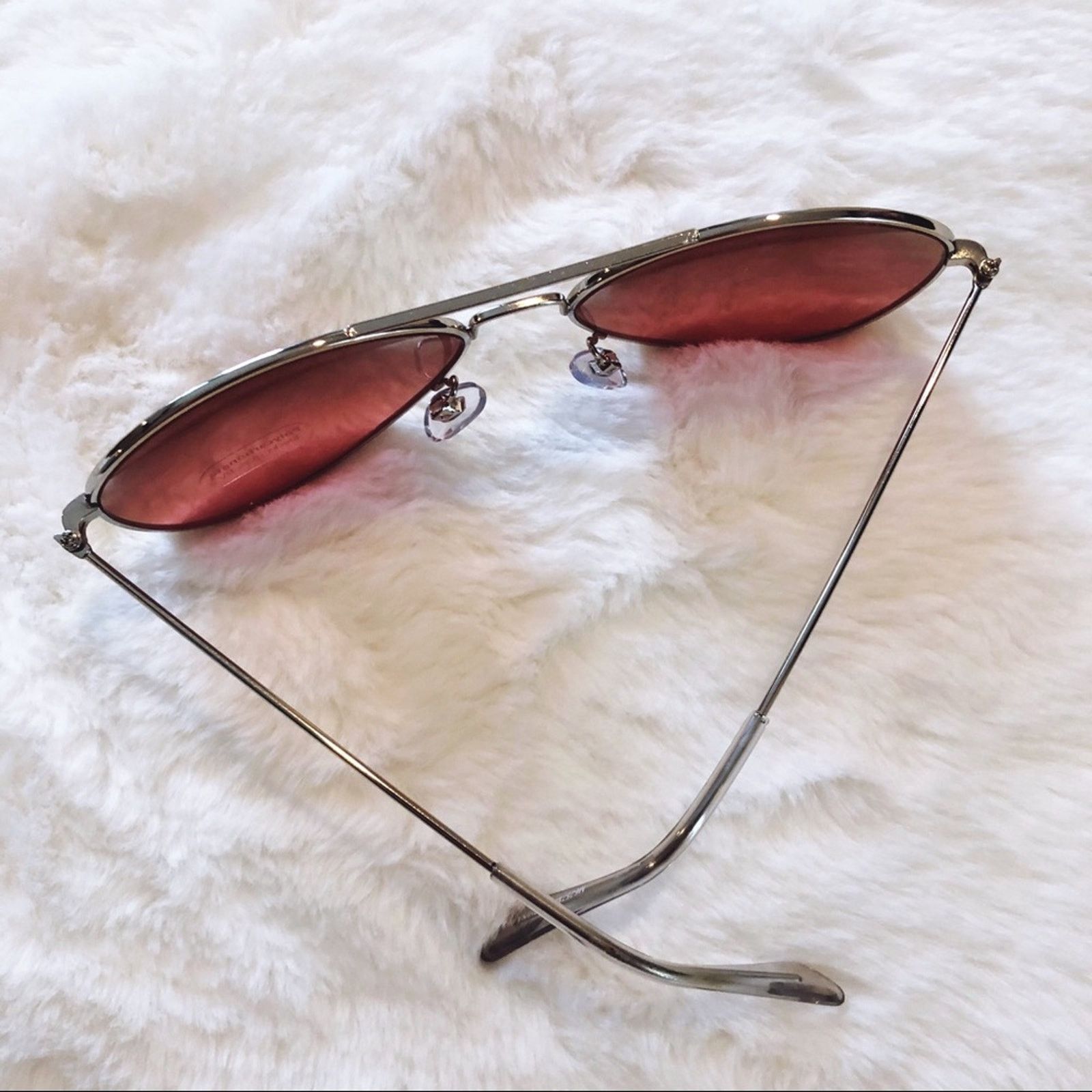 Other Rosalia Dark Pink Full Rim Aviator Sunglasses Size ONE SIZE - 7 Thumbnail