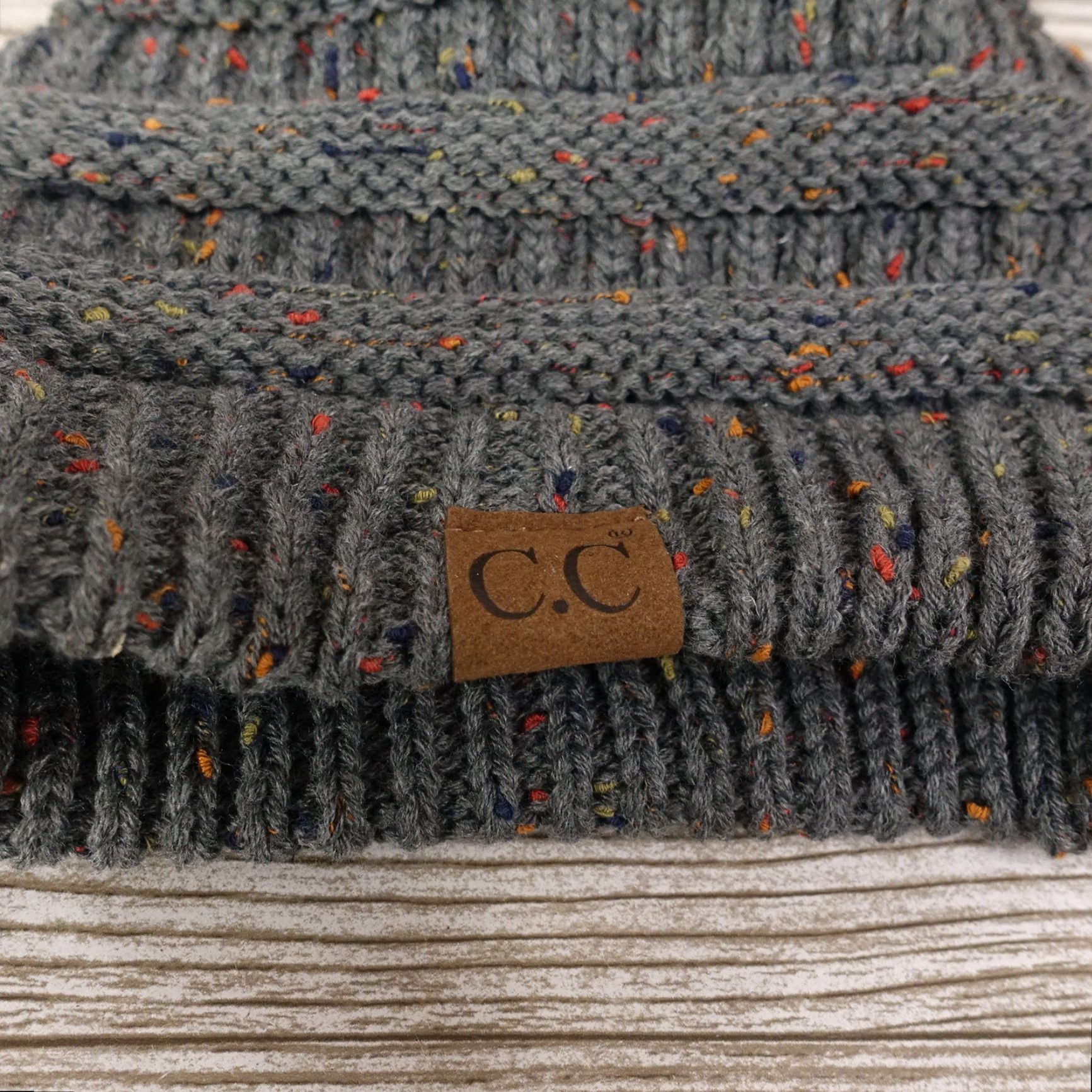 Vintage C.C. EXCLUSIVE Adjustable Gray Beanie Hat Women Casual 100% Acrylic Winter Size ONE SIZE - 2 Thumbnail