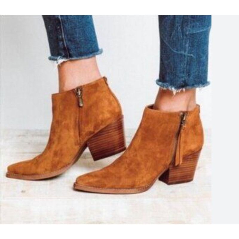 Sam Edelman SAM EDELMAN Walden Brown Suede Boot Women Sz 8.5 (Cognac) Size US 8.5 / IT 38.5 - 2 Thumbnail