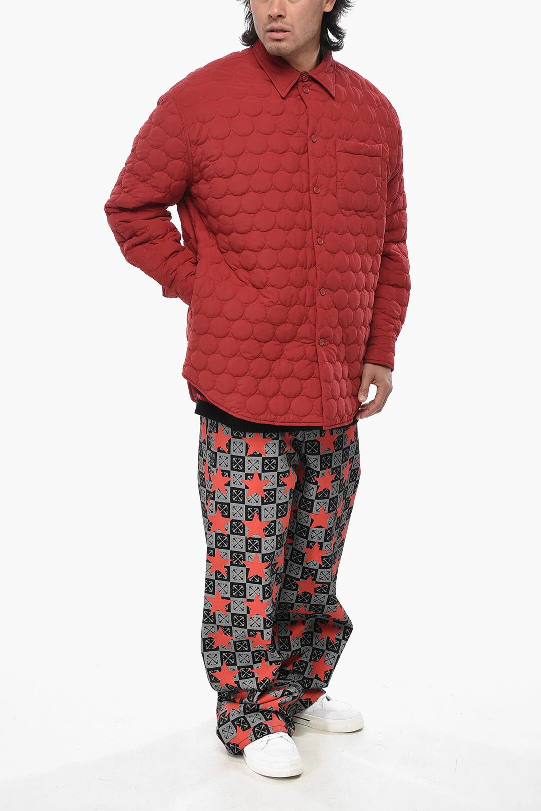 Off-White og1mm0426 Quilted Jacket in Red Size US M / EU 48-50 / 2 - 4 Thumbnail