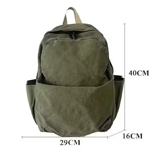 Japanese Brand Fashion Canvas backpack aesthetic Size ONE SIZE - 4 Thumbnail