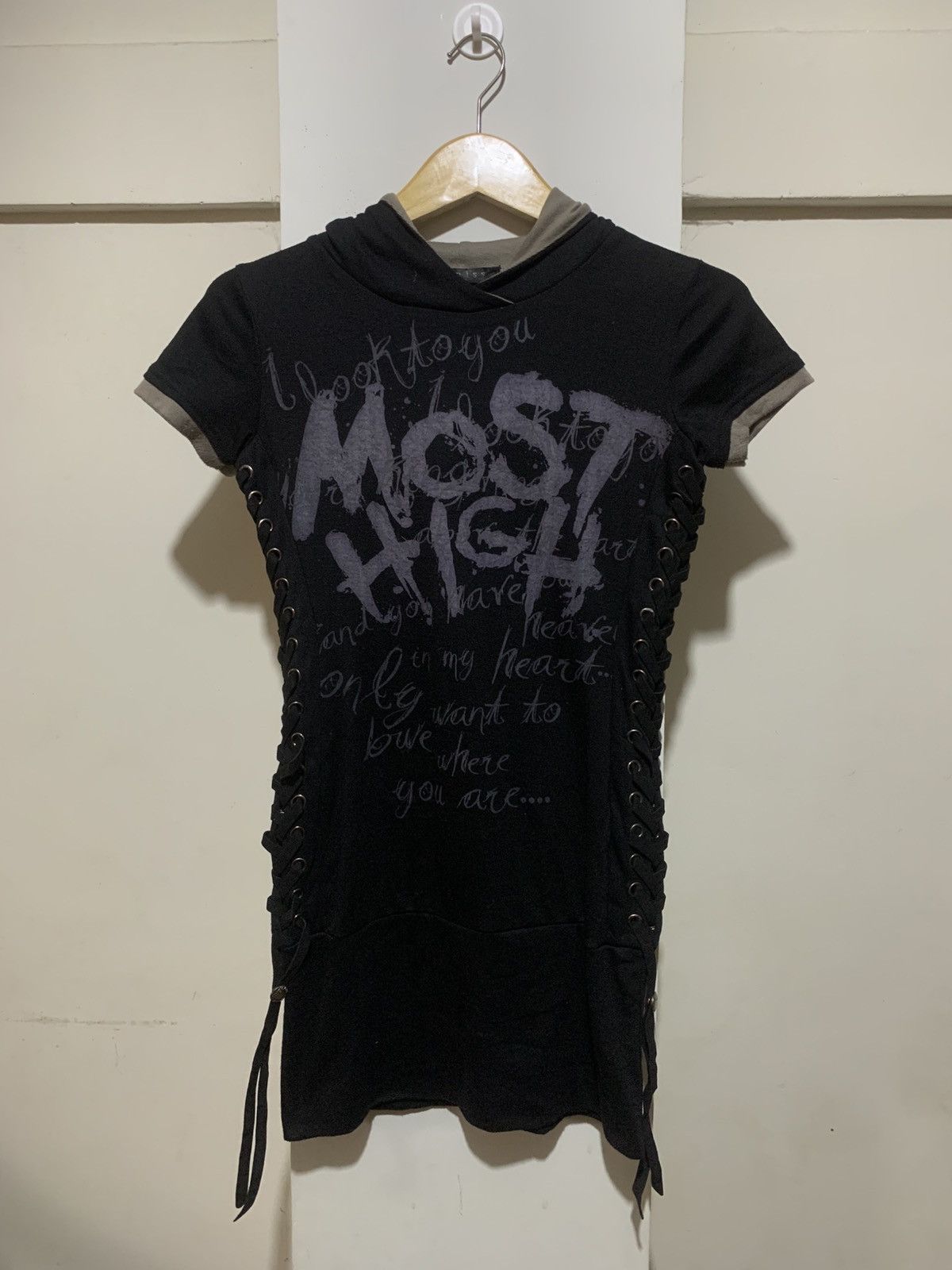 If Six Was Nine Japanese Jannis ‘ MOSTHIGH ‘ Poem Punk Grunge Tee Shirt Size M / US 6-8 / IT 42-44 - 1 Thumbnail