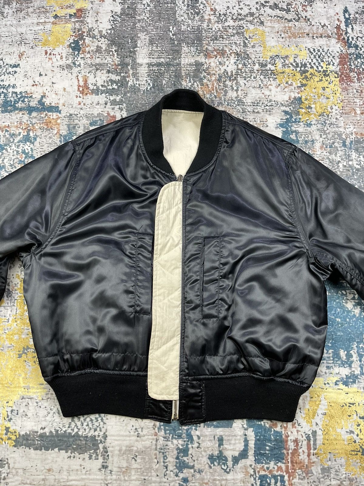 Vintage Vintage Spats White Poly Plastic Reversible Bombers Size US M / EU 48-50 / 2 - 8 Thumbnail