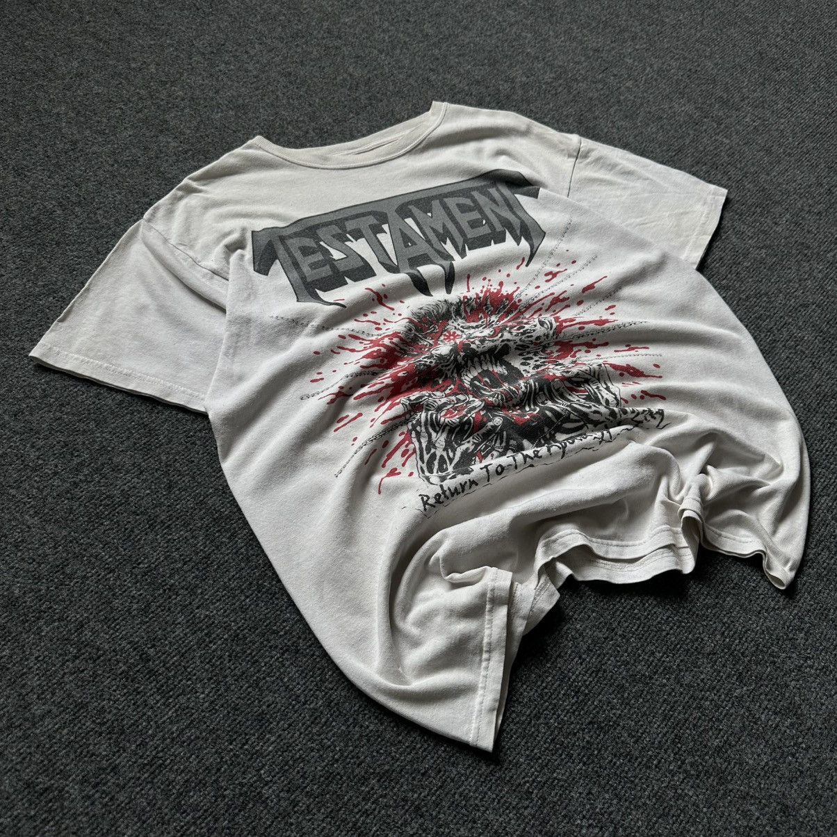 Japanese Brand VTG Testament T-shirts Big Logo Band Rock Archival Size L Size US L / EU 52-54 / 3 - 2 Thumbnail
