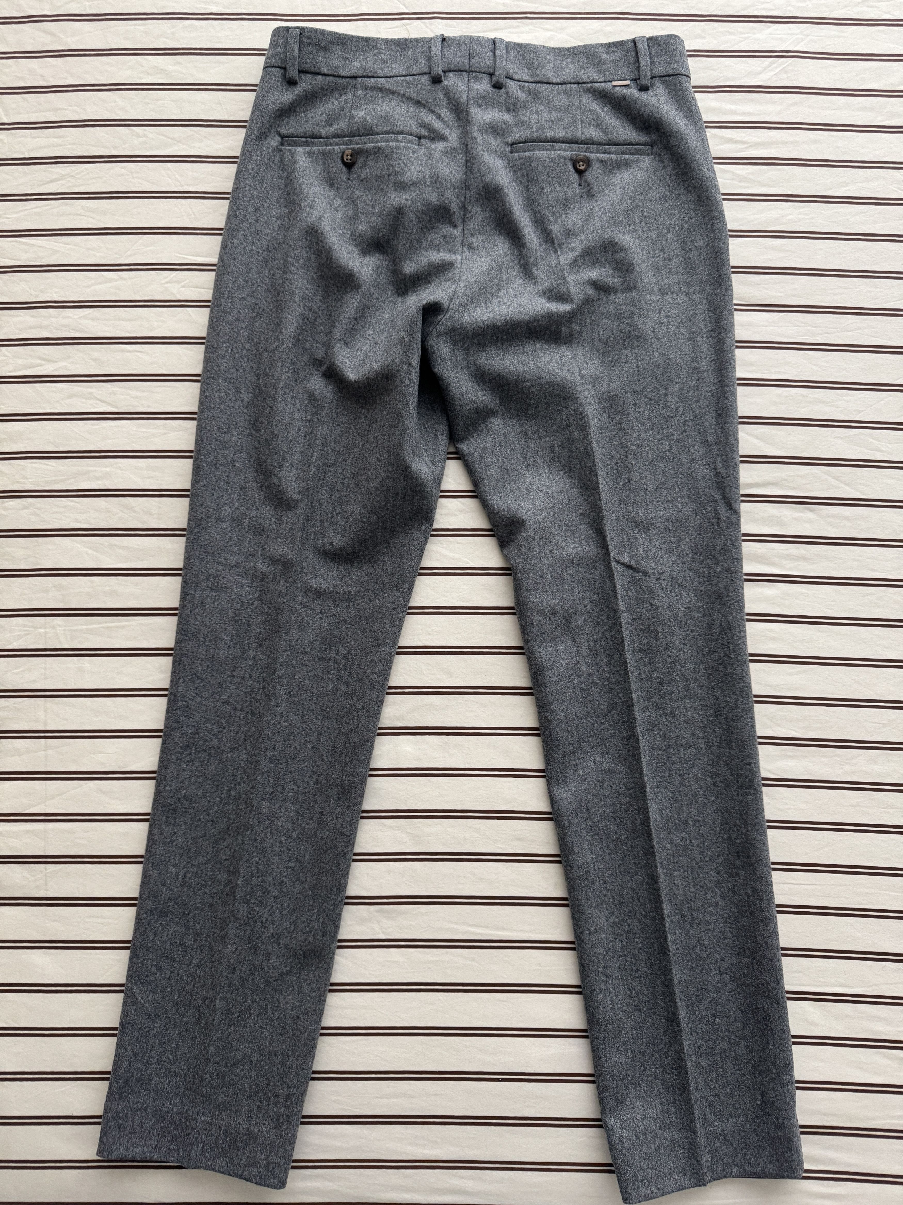 JJJJound Slim Gray Wool Trousers Size US 31 - 2 Thumbnail