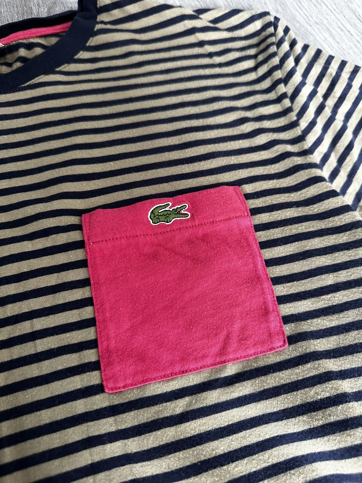 Lacoste Lacoste LIVE Striped Pocket T-shirt Size US M / EU 48-50 / 2 - 2 Thumbnail