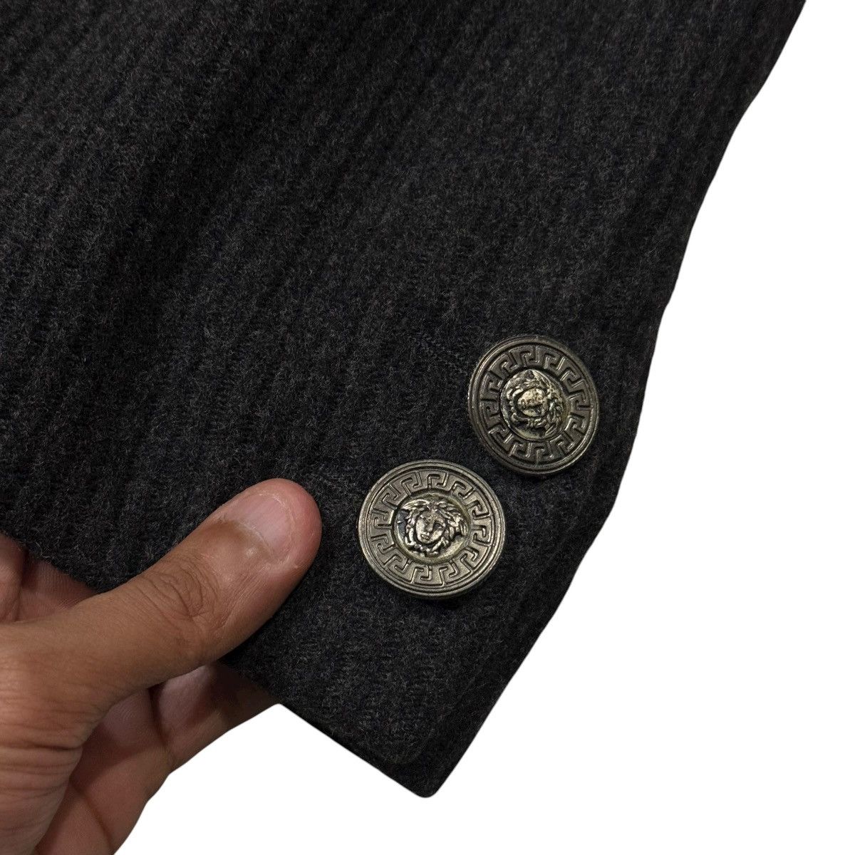Versace RARE! Vintage Gianni Versace Laine Wool Double Breast Jacket Size US L / EU 52-54 / 3 - 11 Thumbnail