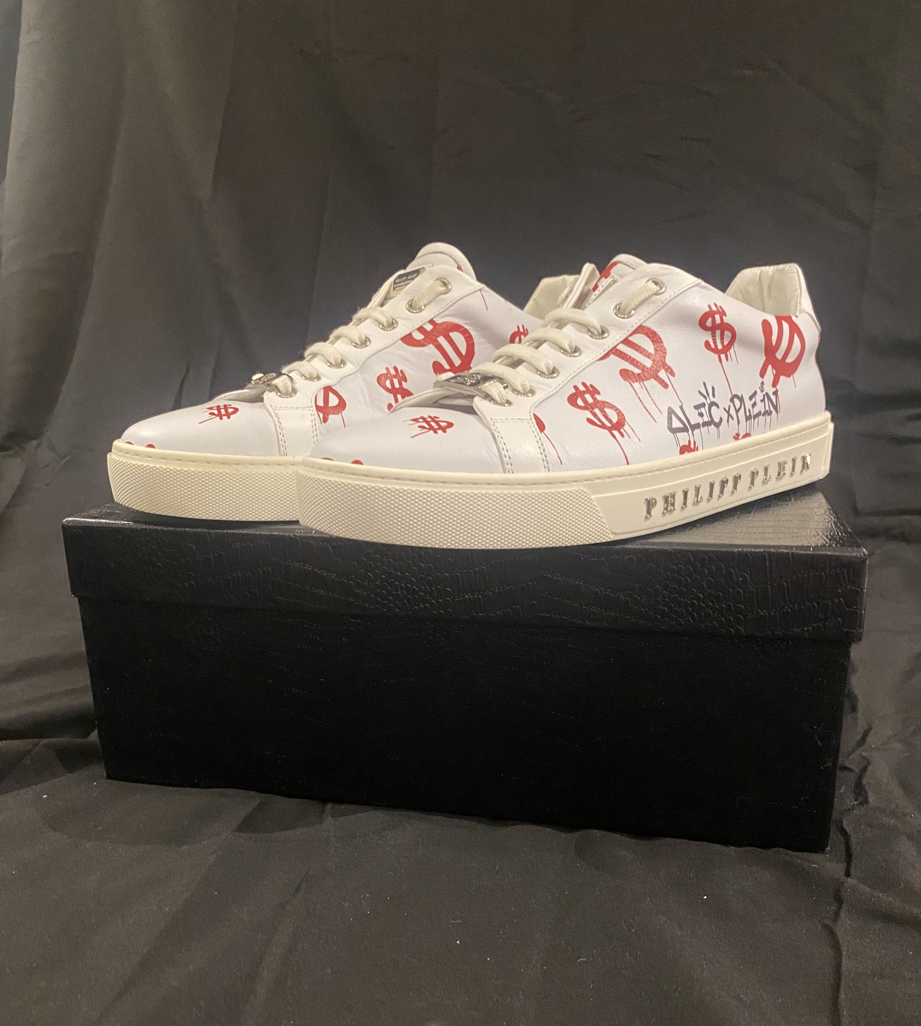 Philipp Plein Phillipp Plein Alec Five Low-Top White Sneakers Size US 11 / EU 44 - 1 Thumbnail