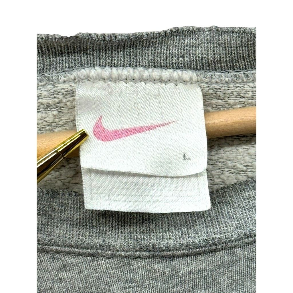 Nike × Vintage 1990's Nike Distressed Embroidered Swoosh Crewneck Size US L / EU 52-54 / 3 - 3 Thumbnail
