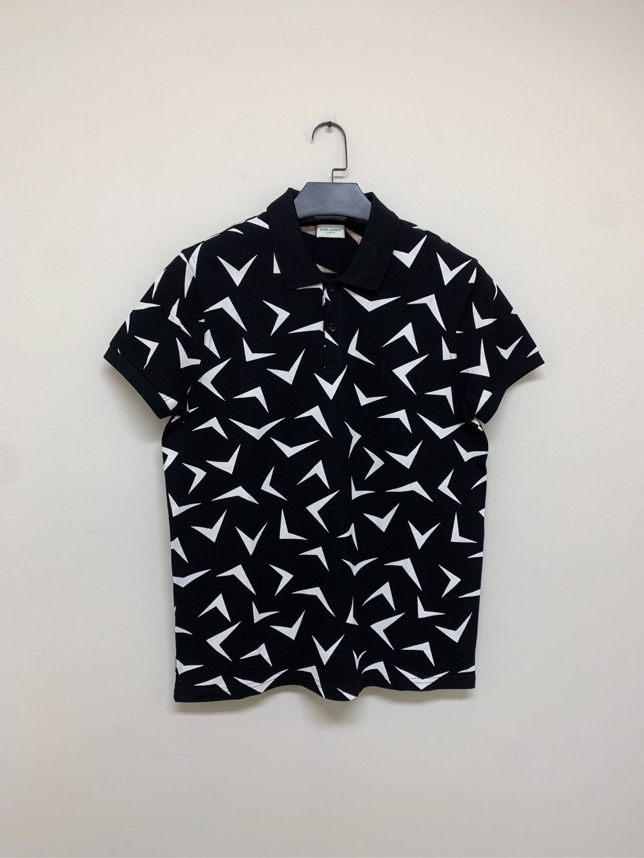 Saint Laurent Paris Saint laurent Printed polo short sleeve 2501-Nextarrow Size US XL / EU 56 / 4 - 1 Thumbnail