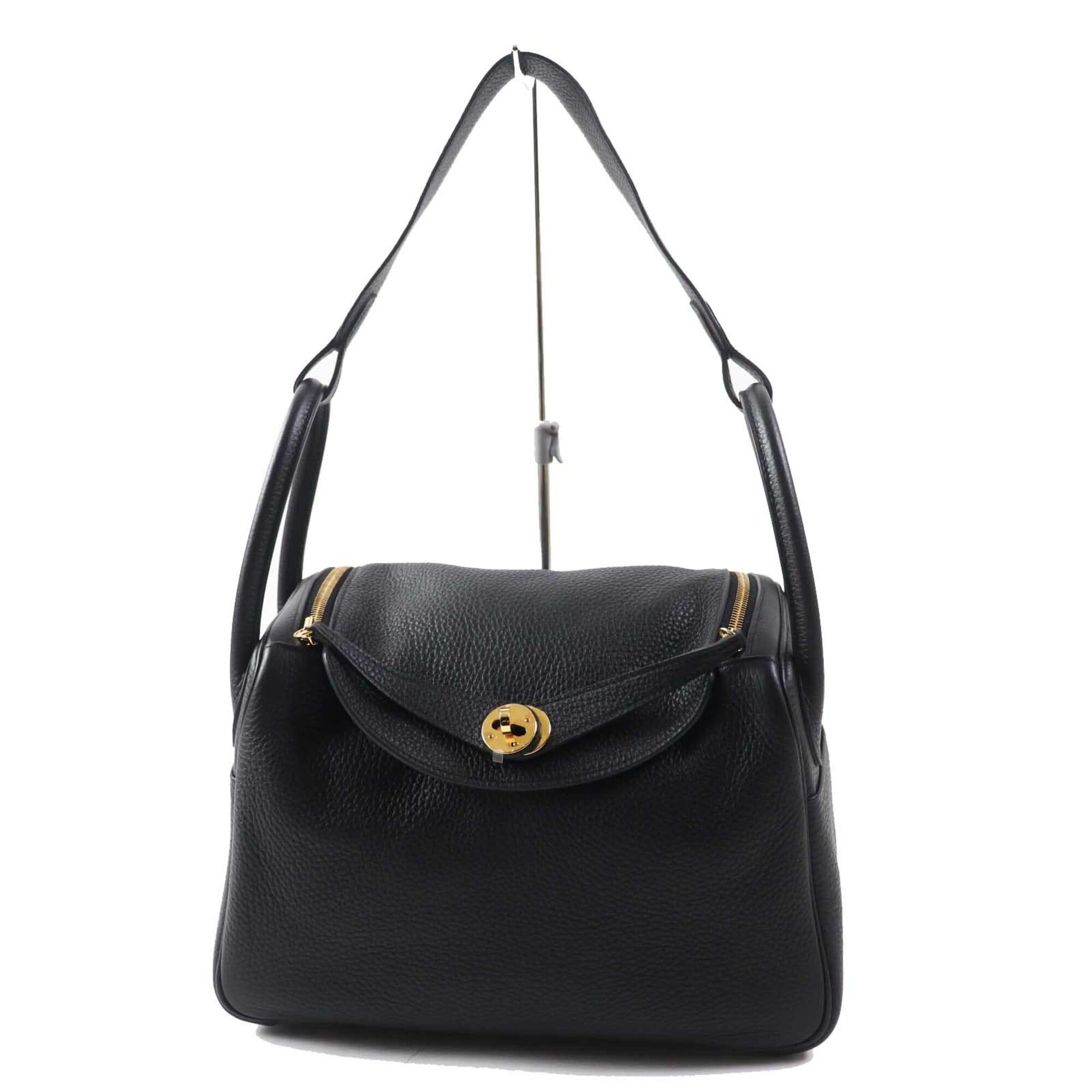 Hermes HERMES Lindy 30 Gold Hardware Taurillon Clemence Shoulder Bag Black B Stamp Comes with Dust Made in France Women's Size ONE SIZE - 1 Thumbnail